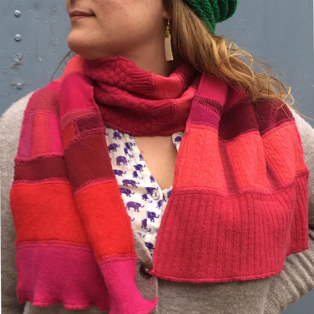 Scarf - Pink and Orange with Pockets.jpg