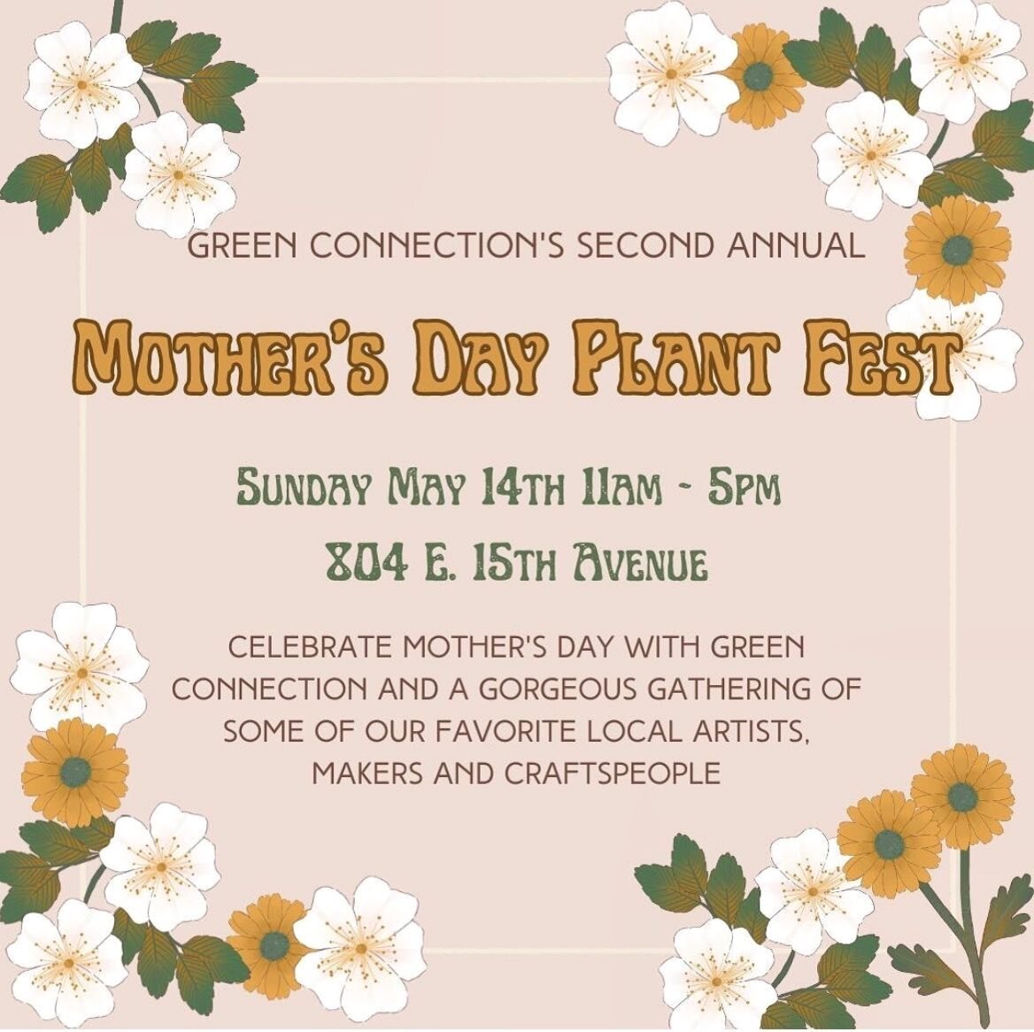 I am honored to be a part of the annual Mother&rsquo;s Day Plant Fest @greenconnection907 !  As an added bonus, it will be the first time in 25 years that I am with my own mom on Mother&rsquo;s Day. 💖. I am over the moon excited!  Stop by and say hi