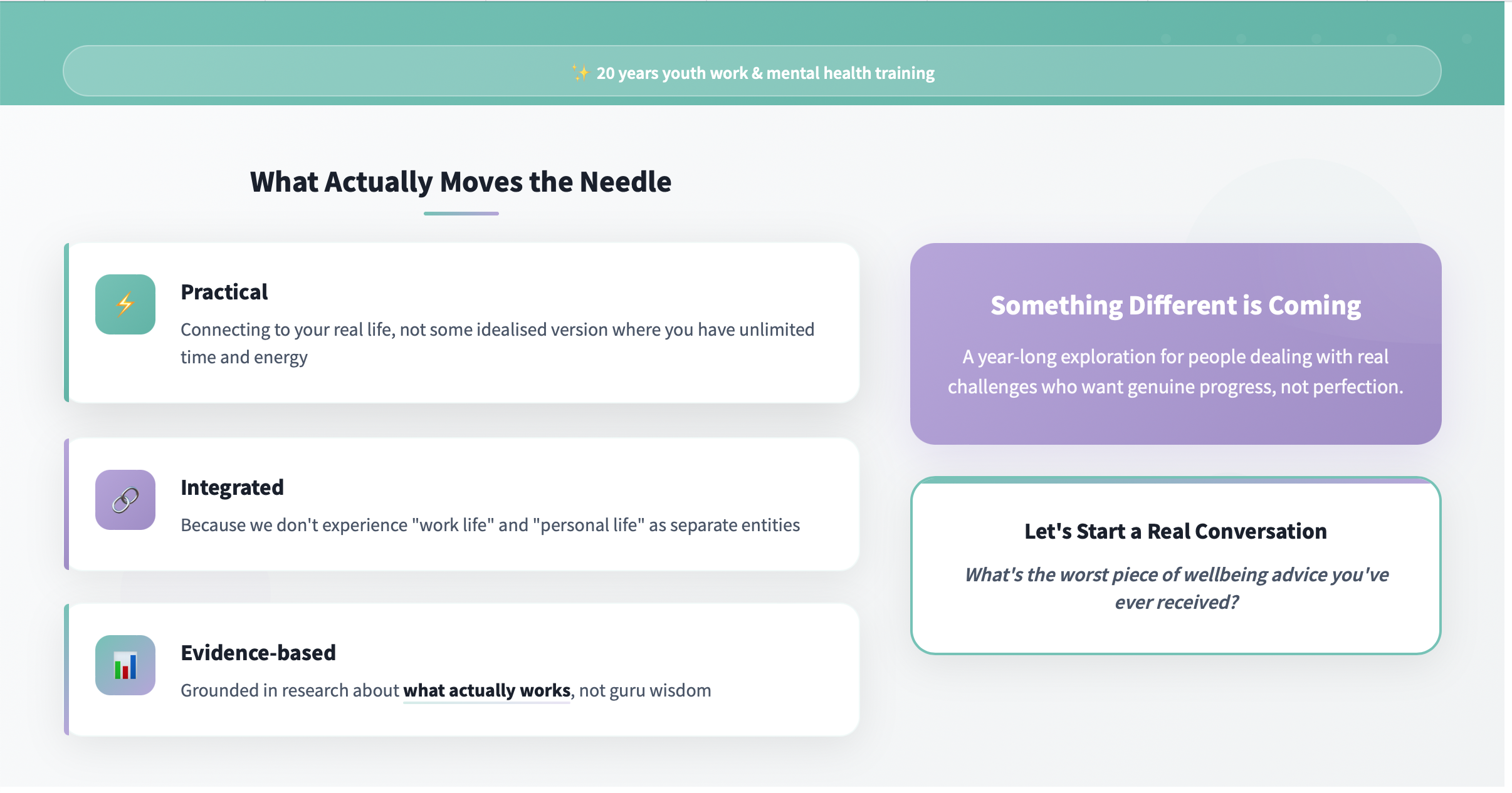 The Wellbeing Content Problem