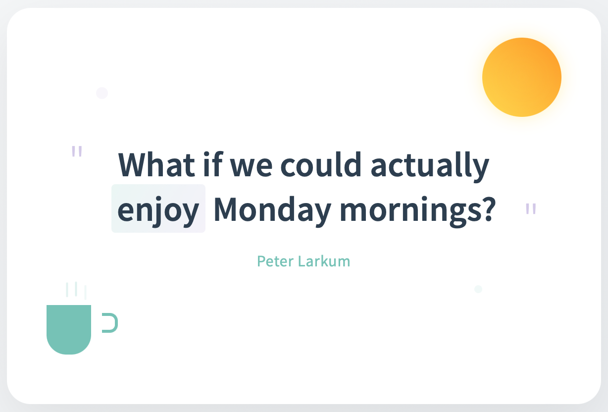 The Monday Morning Question