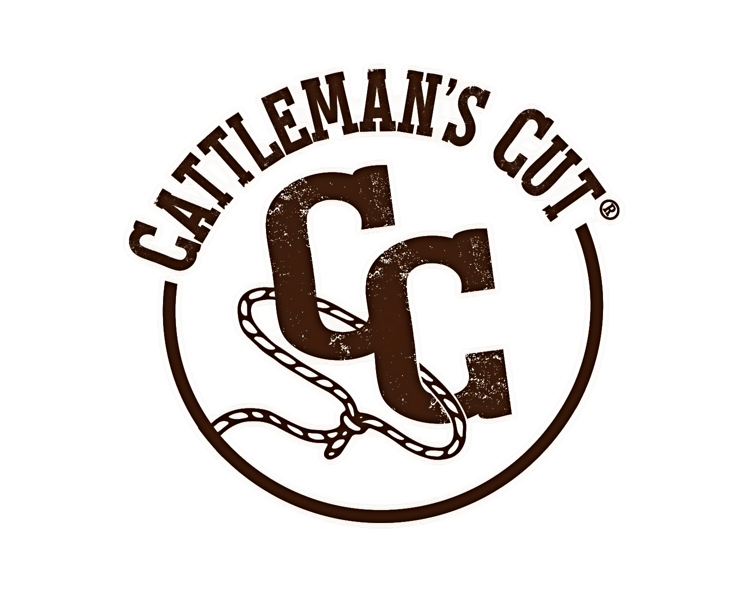 Cattleman's Cut logo featuring a large letter C intertwined with a rope, with text 'Cattleman's Cut' arched around the top.