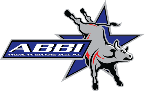 Logo of American Bucking Bull Inc. featuring a bucking bull in front of a star with the ABBI initials.