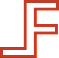 Stylized number '5' in black with a red outline on a white background.