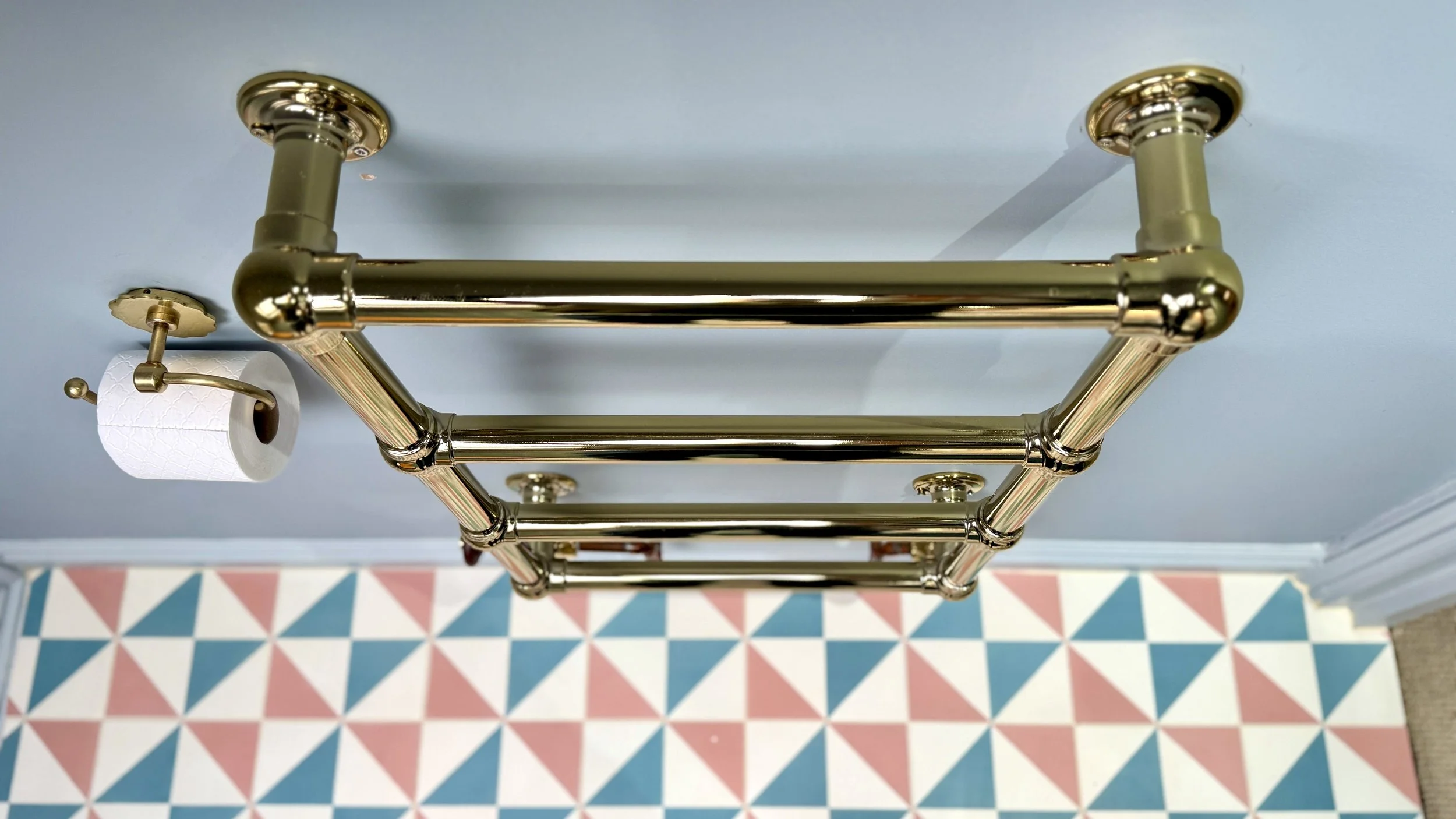 Bathroom towel rail top down Wandsworth Interior Designer South East London.jpg