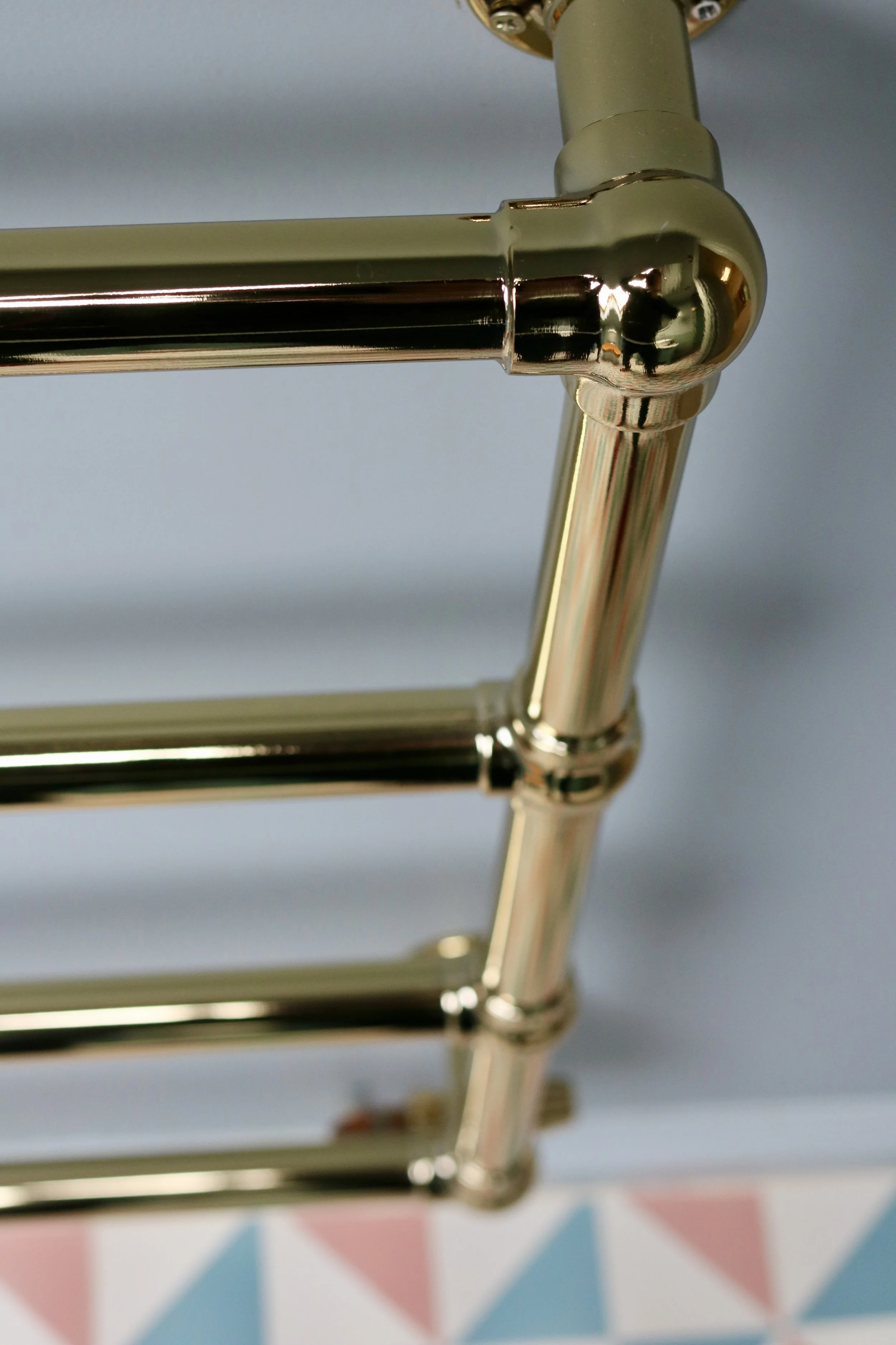Bathroom towel rail close up Wandsworth Interior Designer South East London.JPG