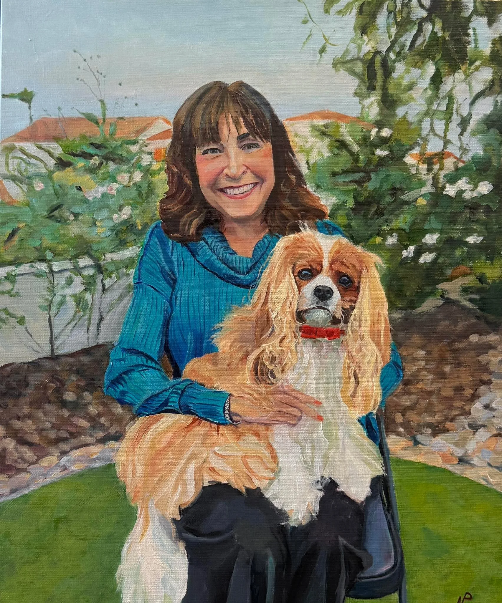 Painted sweet Betty with her beloved Ollie! Fun to do&hellip;thank you, Betty❣️