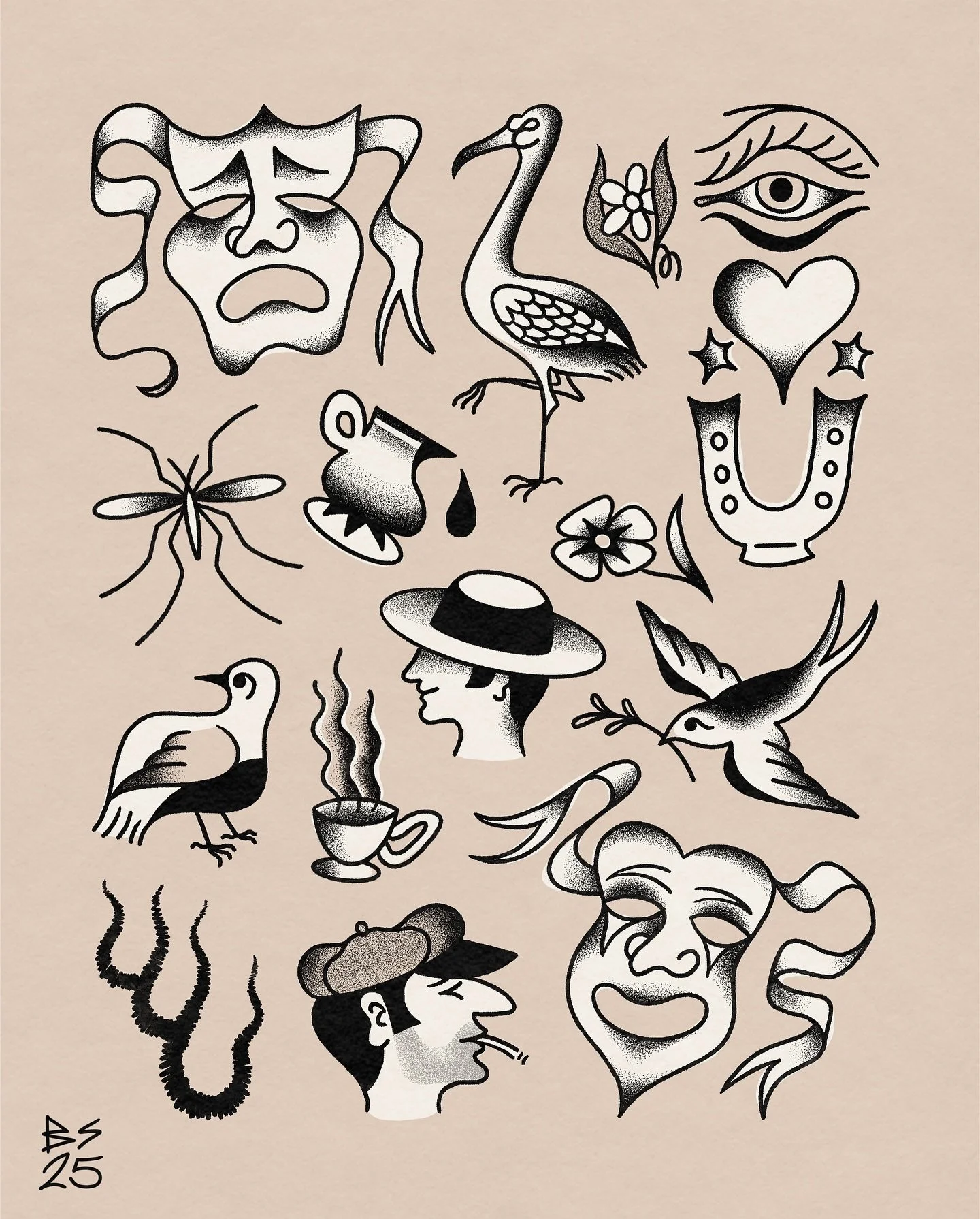 Flash sheet #3: More bits n&rsquo; bobs for the skin

#tattooflash #tattooideas