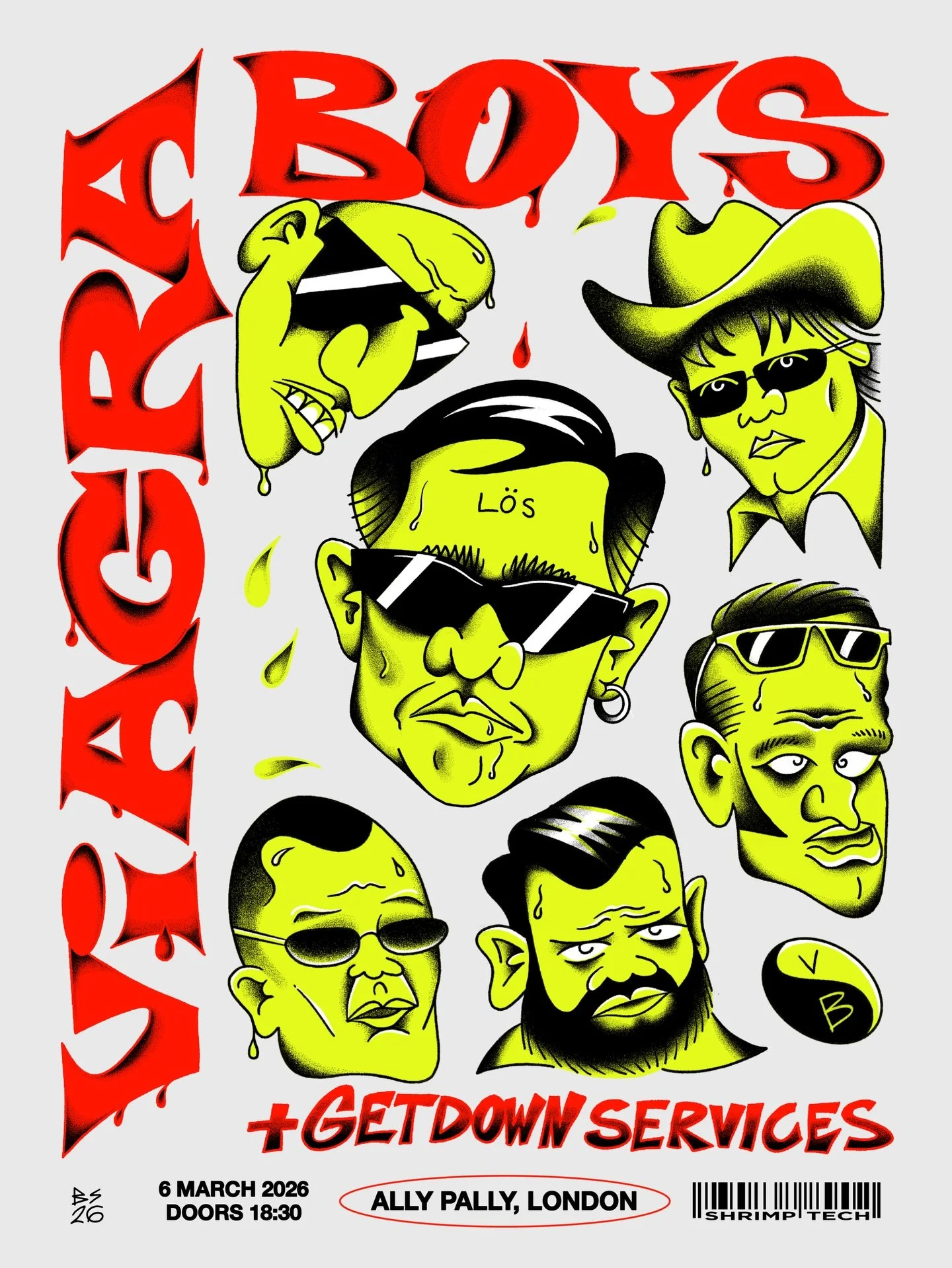 I made a gig poster for the Vboys at Ally Pally next month. Joined by the legendary lads @getdown_services 

#illustration #poster #fanart #print #viagraboys