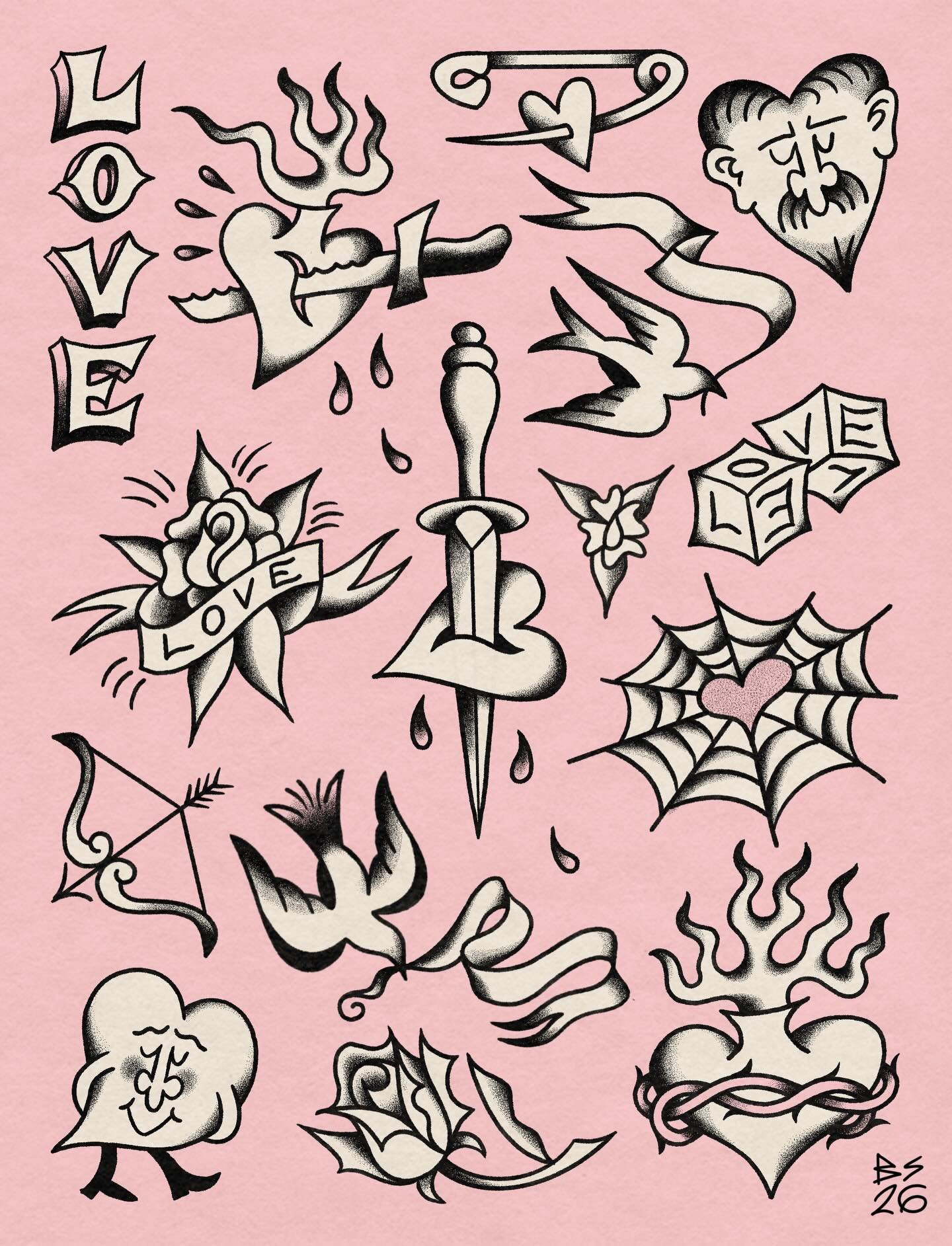 This Friday! I&rsquo;m joining the lovely lot at @theluckydeviltattoo in Bournemouth for the @deuslodge flash evening. 

For one night only these designs will be available for &pound;50-&pound;80.
Arms and legs only / Walks ups from 5pm.