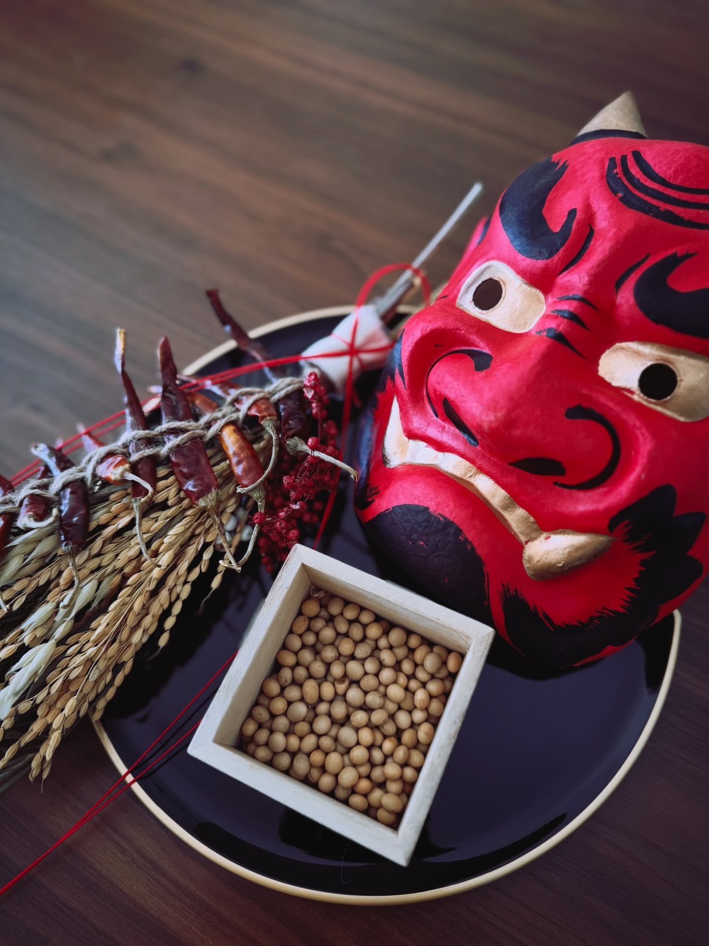 February 3rd &mdash; Setsubun in Japan 👹
Setsubun marks the day before the beginning of spring. On this day, we throw roasted soybeans to drive away bad luck and welcome good fortune for the new season.

Decorations often include symbols to ward off