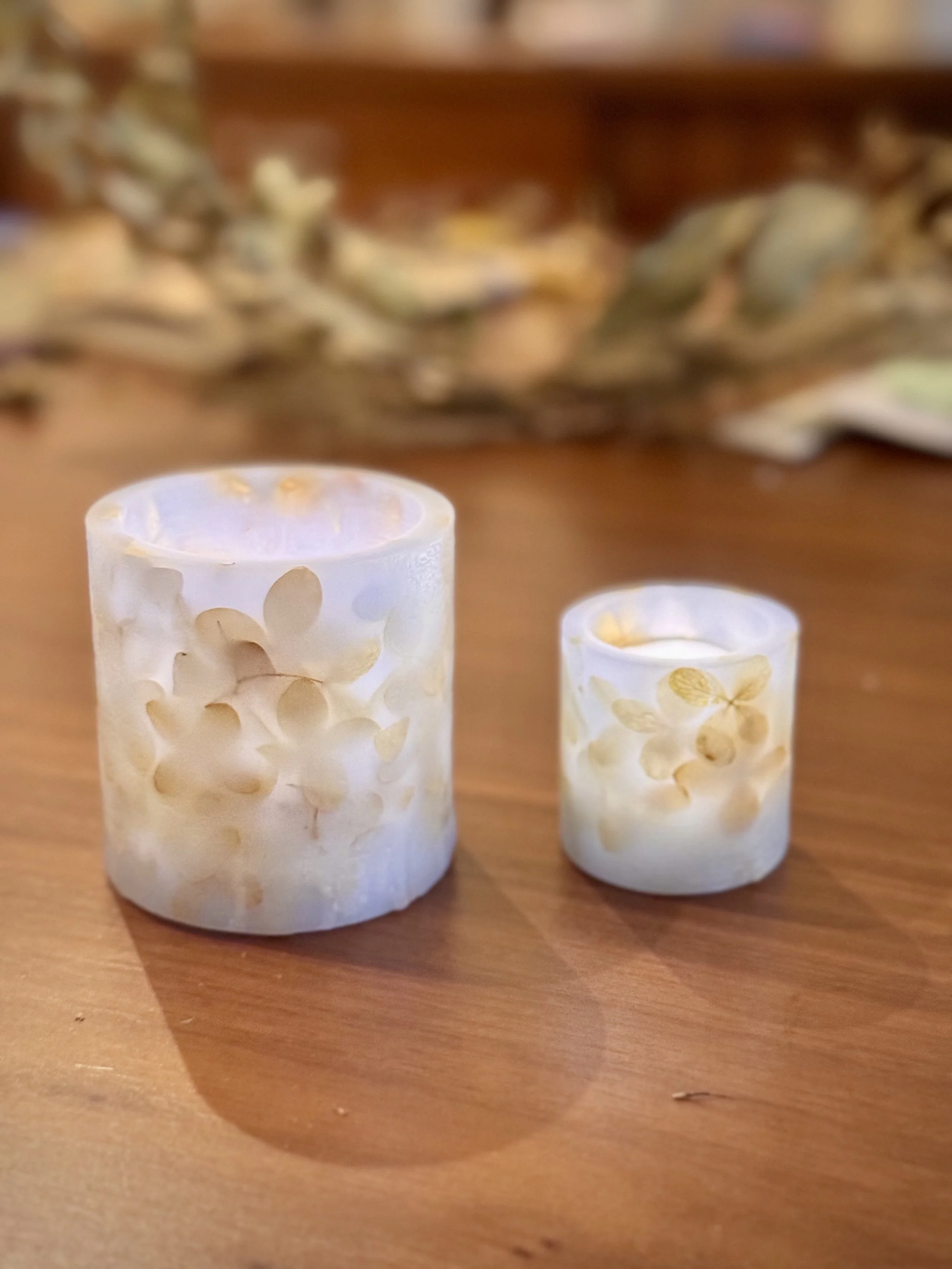Hydrangea | Wax Lantern