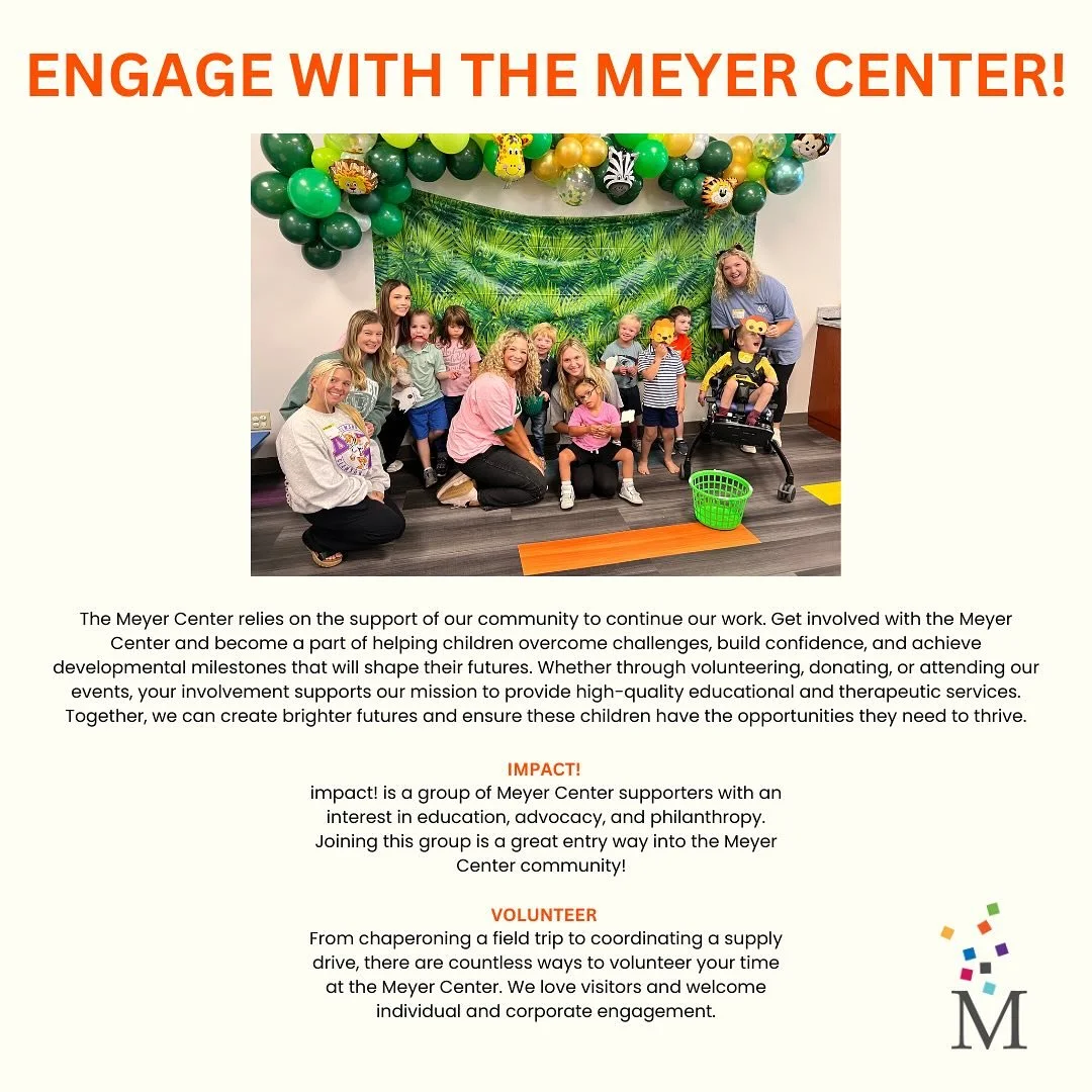Join us in making a difference at the Meyer Center! Whether through volunteering, attending events, or simply sharing our mission, your support helps us empower and uplift young lives every day. Follow along, get involved, and be a part of our incred