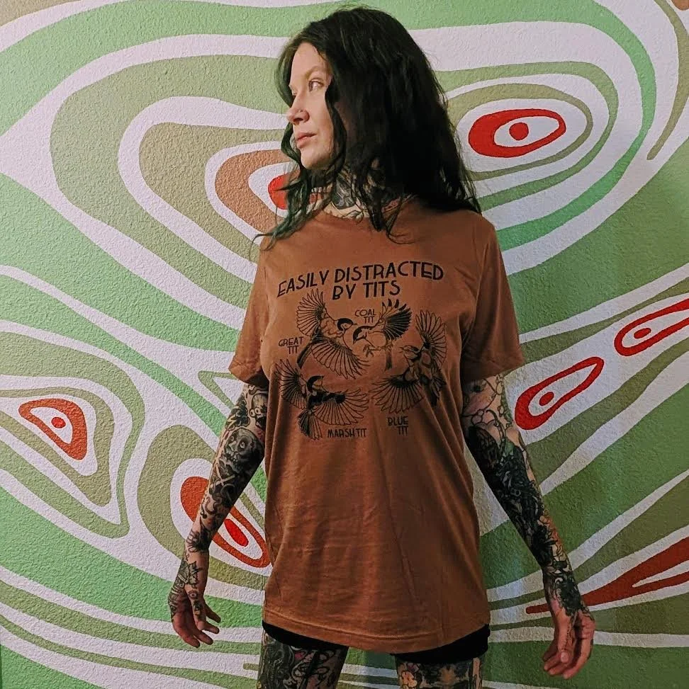 Easily Distracted by Tits - Brown Tee