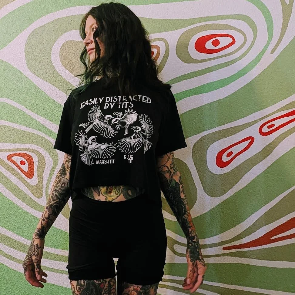 Easily Distracted by Tits - Black Crop