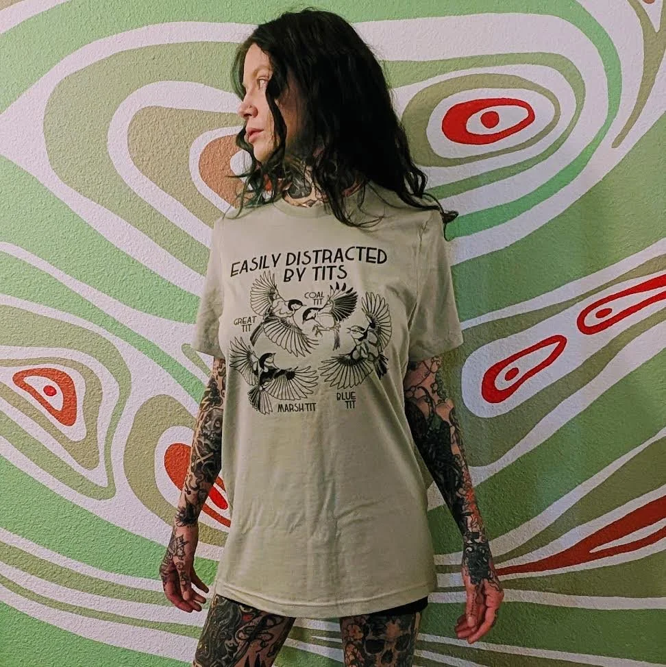 Easily Distracted by Tits - Sage Tee