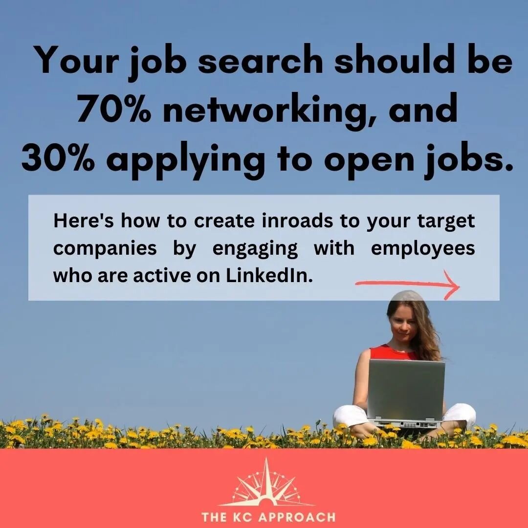 THIS is the game changer.

Apply to jobs, yes.

But by networking, you can:
- Create a job that doesn't exist at your target company
- Become familiar to a target company so you're on their radar when they open the right job
- Make valuable connectio