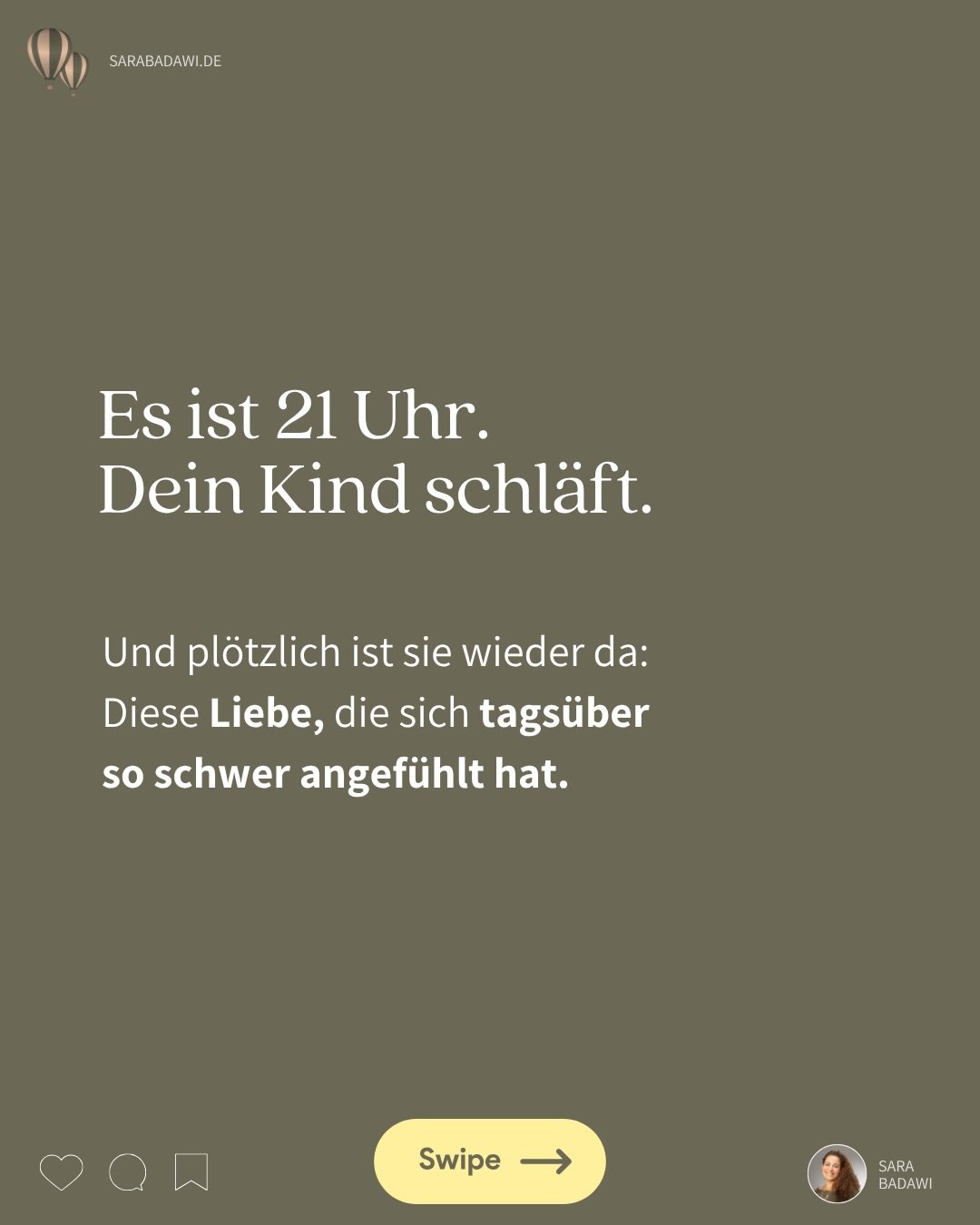 21 Uhr. Dein Kind schl&auml;ft. 

Und du stehst an der T&uuml;r, mit dieser Liebe, die sich tags&uuml;ber so schwer anf&uuml;hlt. 💔

Morgen f&auml;ngt es wieder an. Derselbe Machtkampf. Dieselbe Ersch&ouml;pfung.

Das muss nicht so bleiben.

Schreib