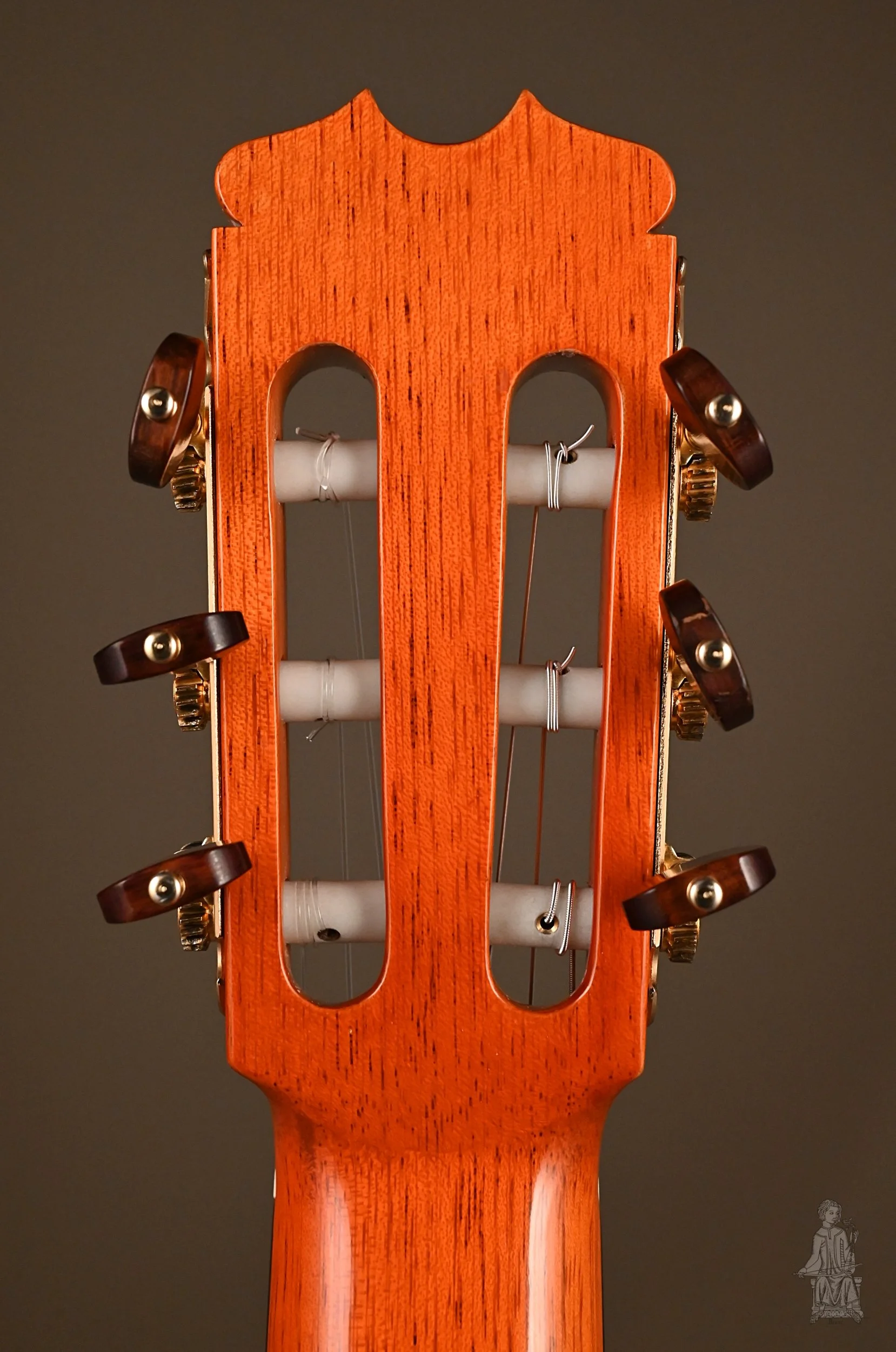 2002 hermanos conde classical guitar back view of head