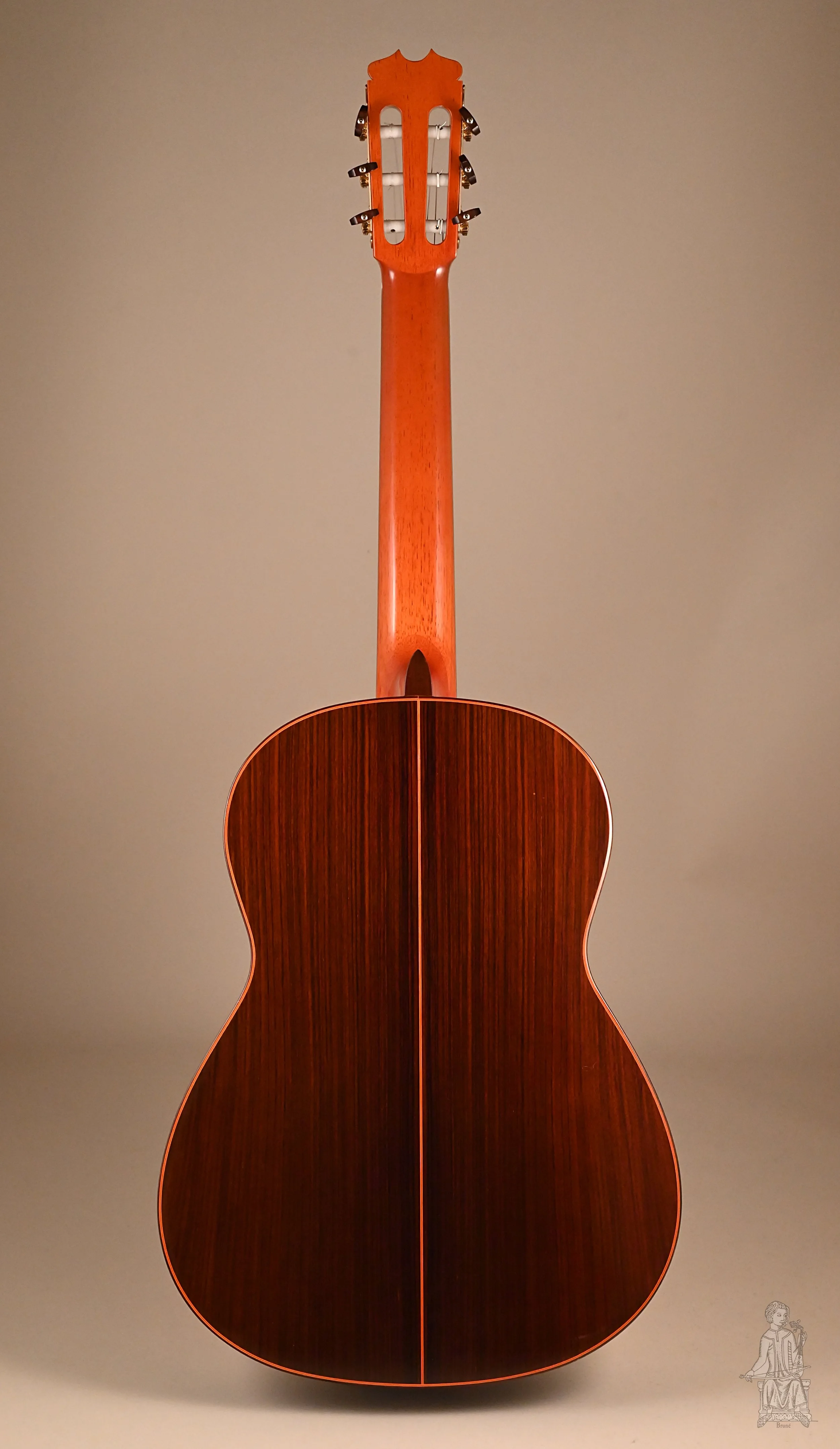 2002 hermanos conde classical guitar full back view