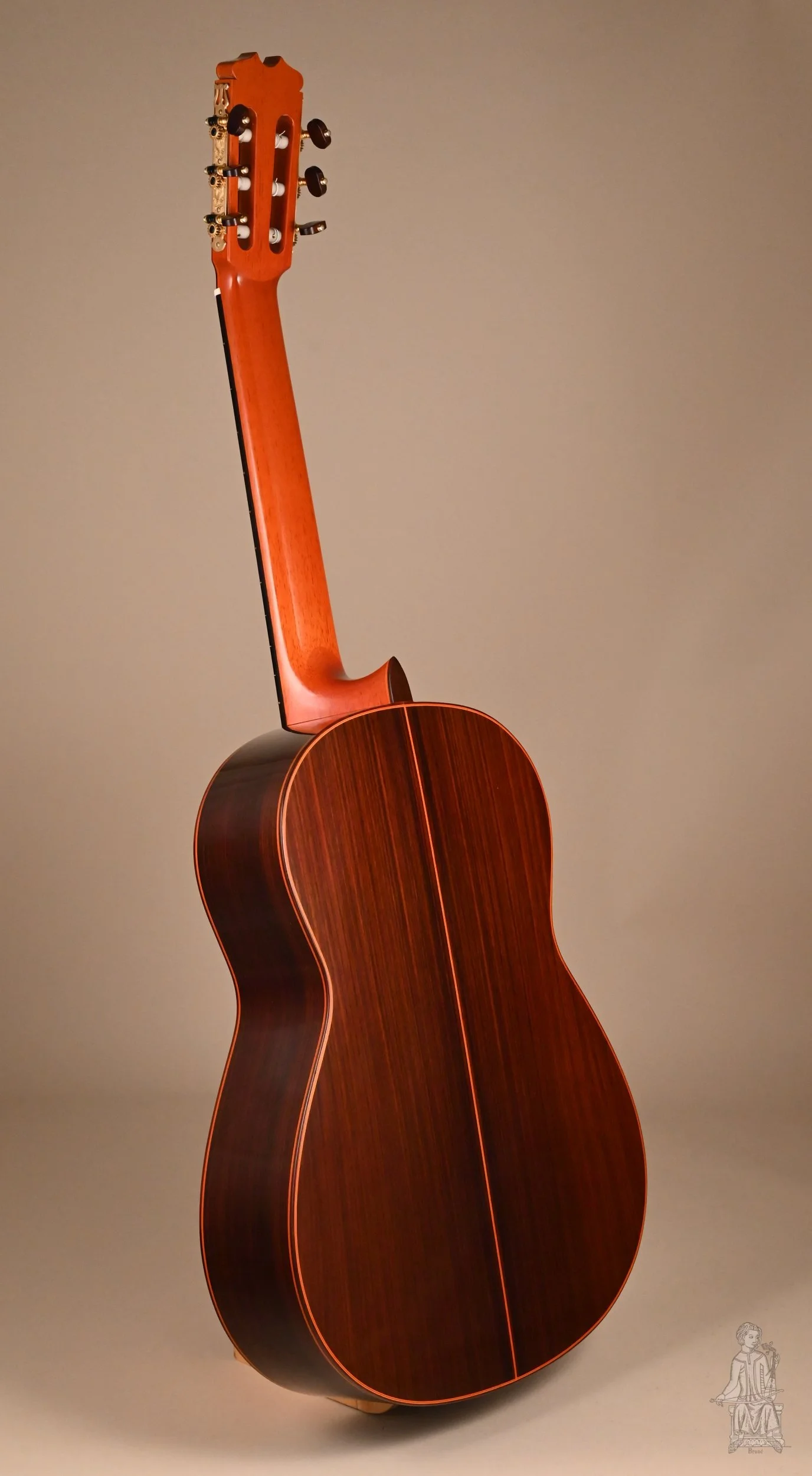 2002 hermanos conde classical guitar back side view