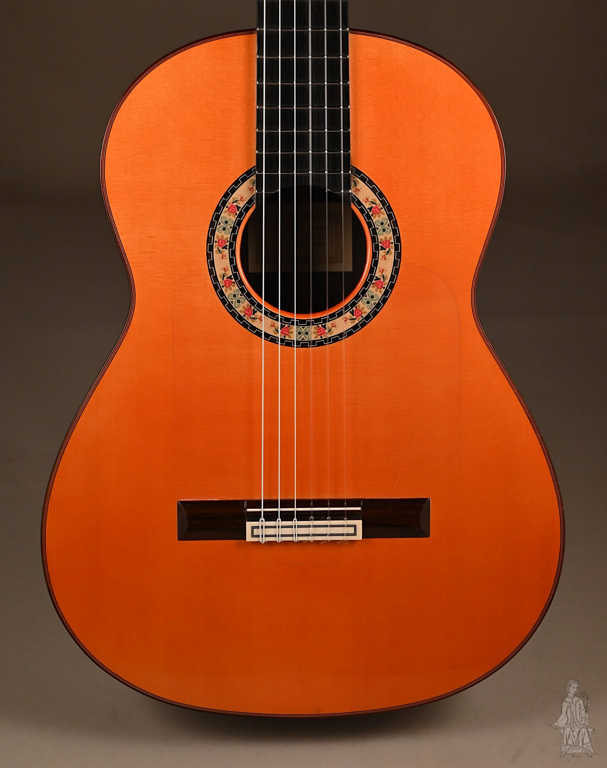 2002 hermanos conde classical guitar front close up