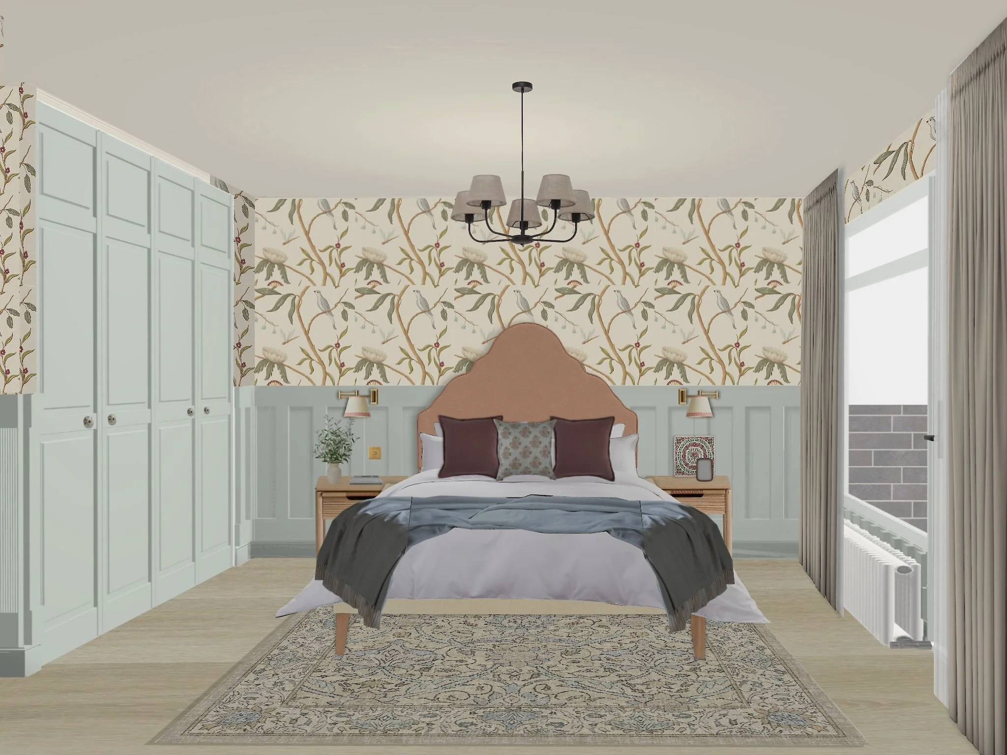 With everything outside finally coming into bloom, it felt like the perfect moment to share one of the design concepts for the master bedroom of the Voorburg project, based over in The Hague.

When designing a primary bedroom for a busy family home, 