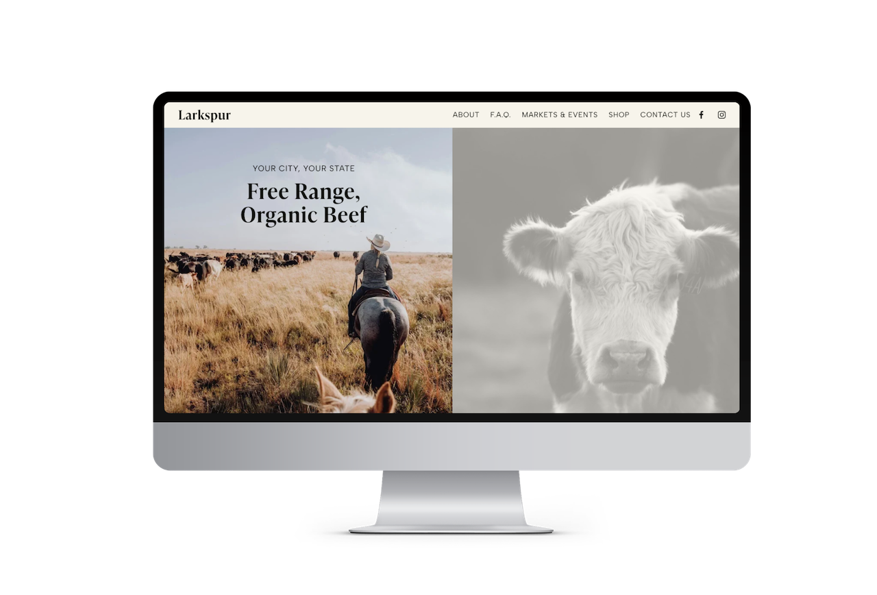 Larkspur Website Template for Ranchers