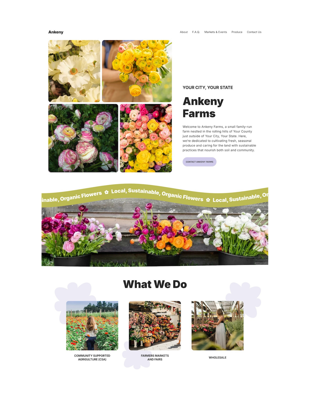 Ankeny Website Template for Farmers