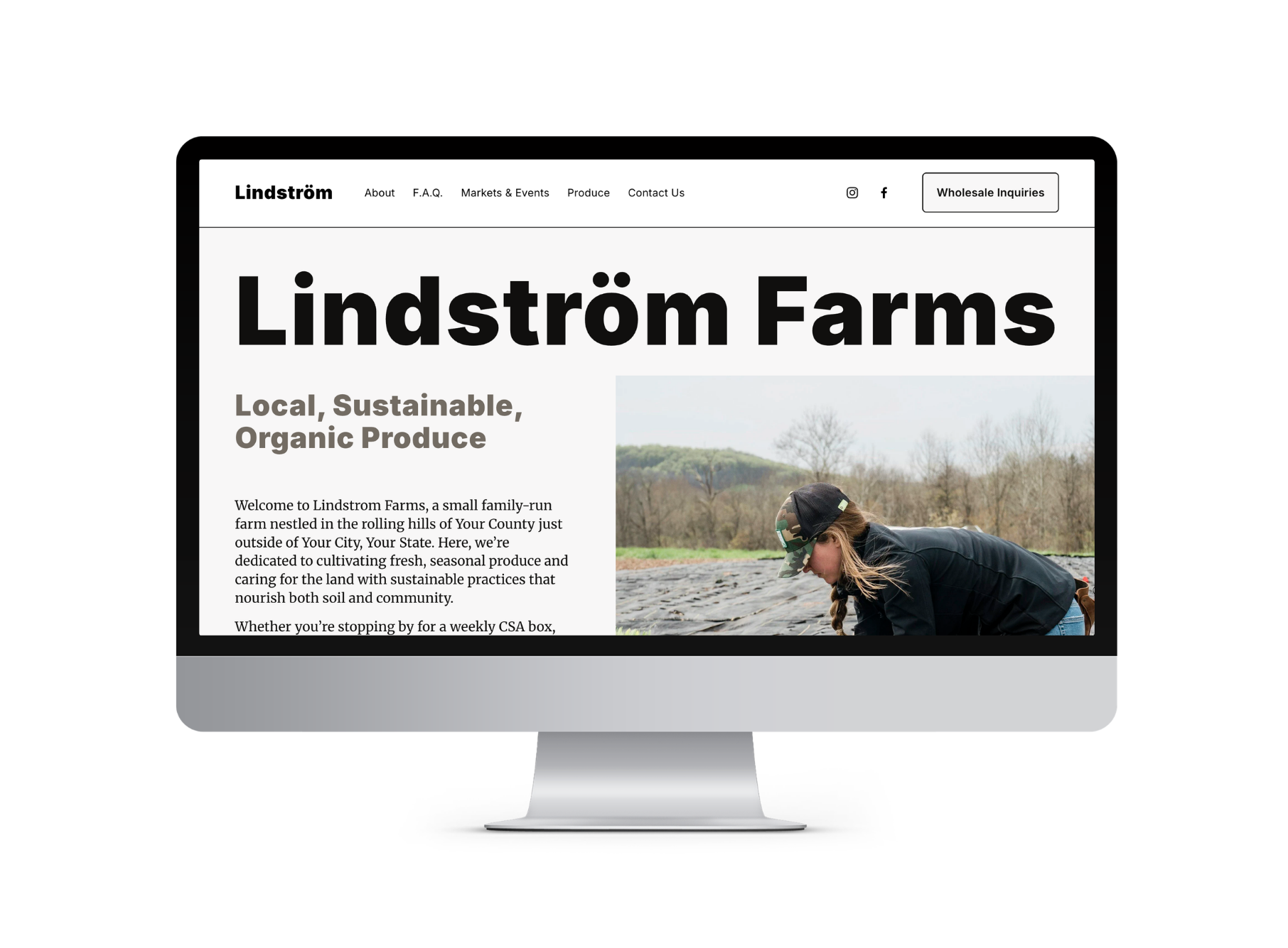 Lindström Website Template for Farmers