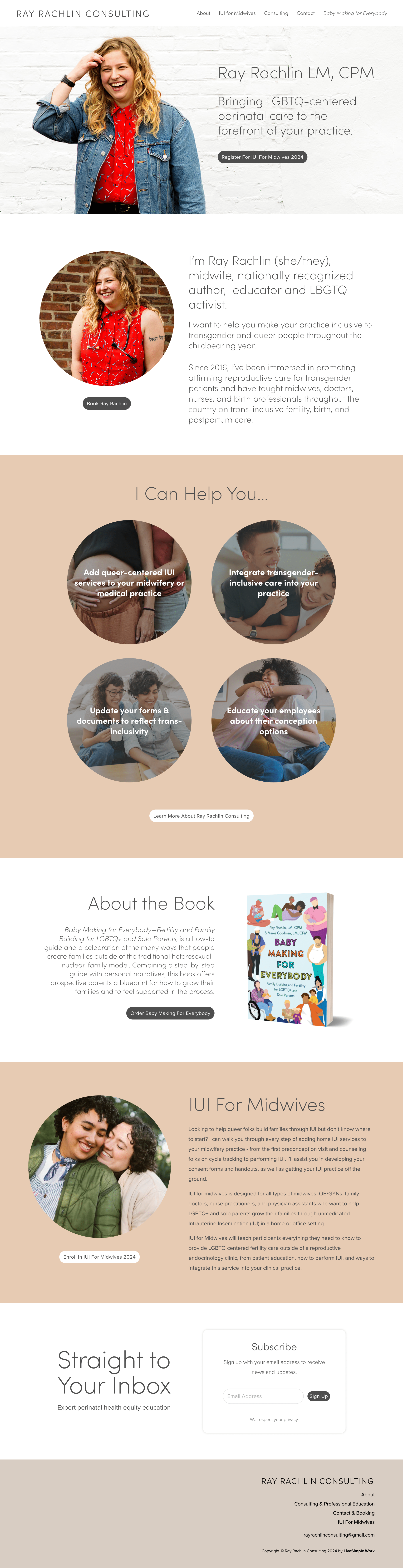 Screengrab of the website for Ray Rachlin Consulting