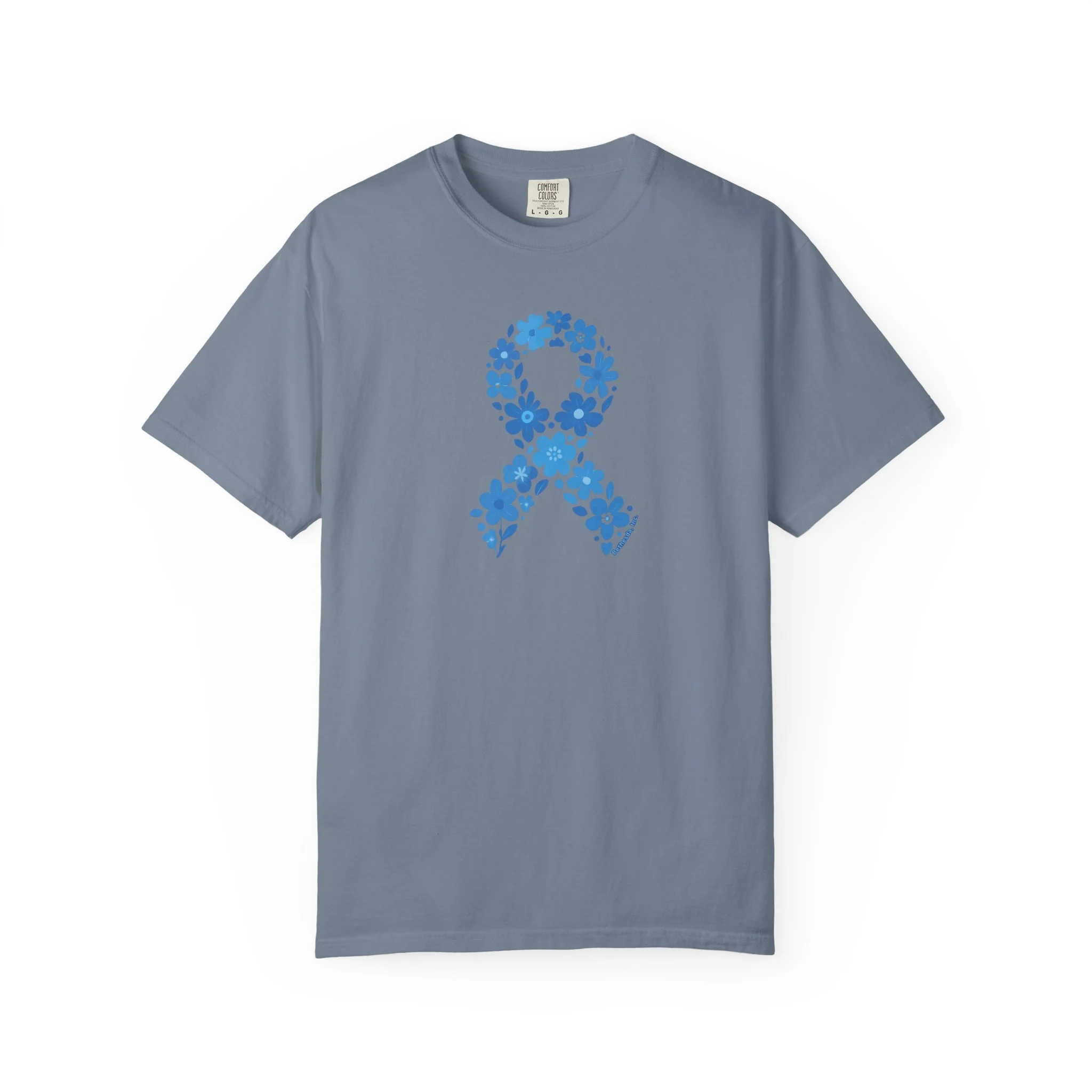 Floral Blue Child Abuse Awareness Ribbon Comfort Colors® Tee