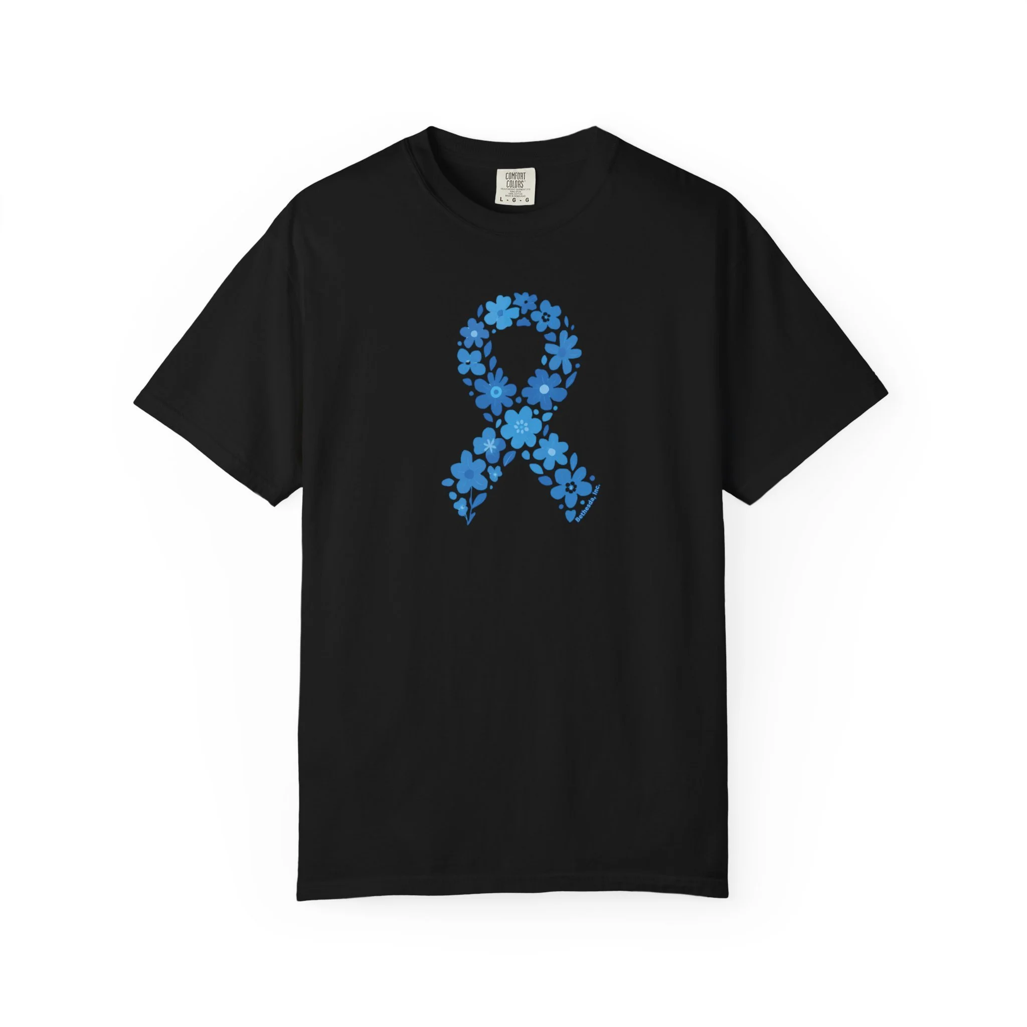 Floral Blue Child Abuse Awareness Ribbon Comfort Colors® Tee