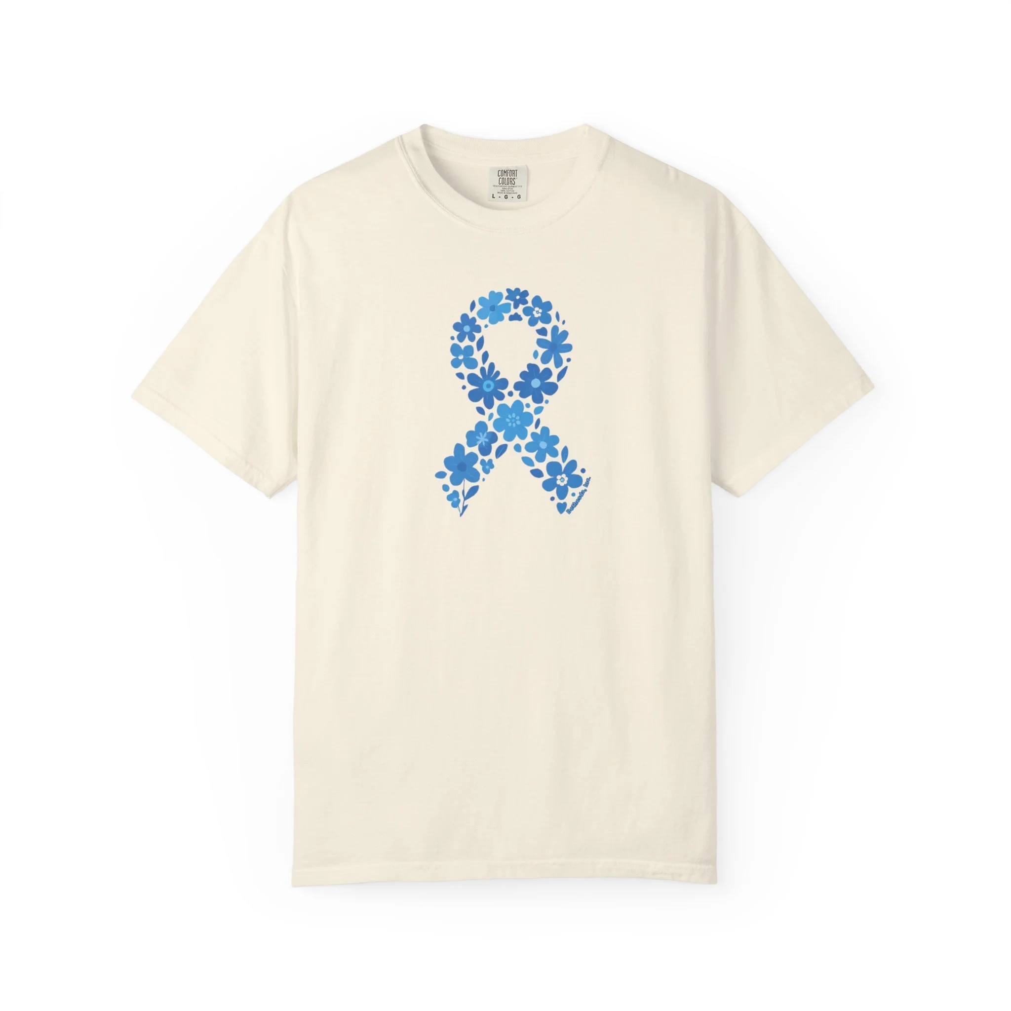 Floral Blue Child Abuse Awareness Ribbon Comfort Colors® Tee