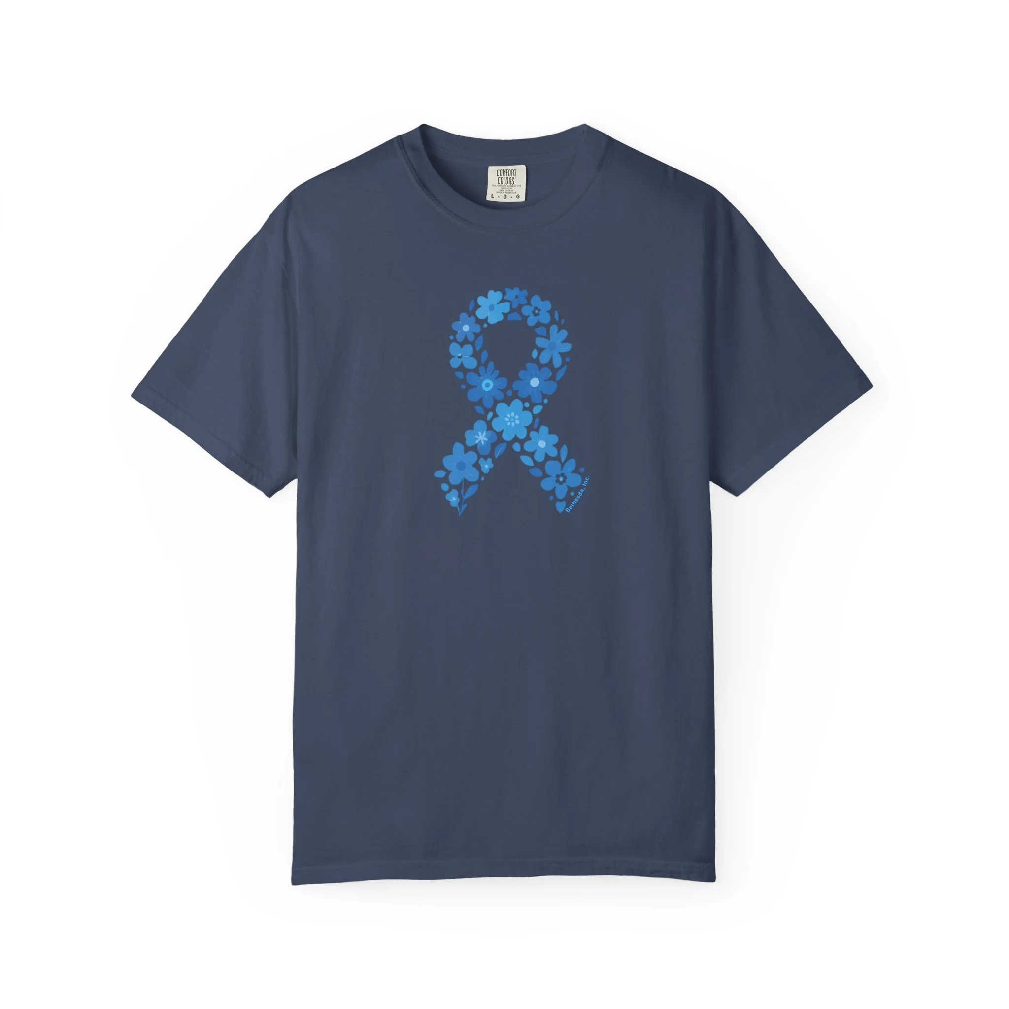Floral Blue Child Abuse Awareness Ribbon Comfort Colors® Tee