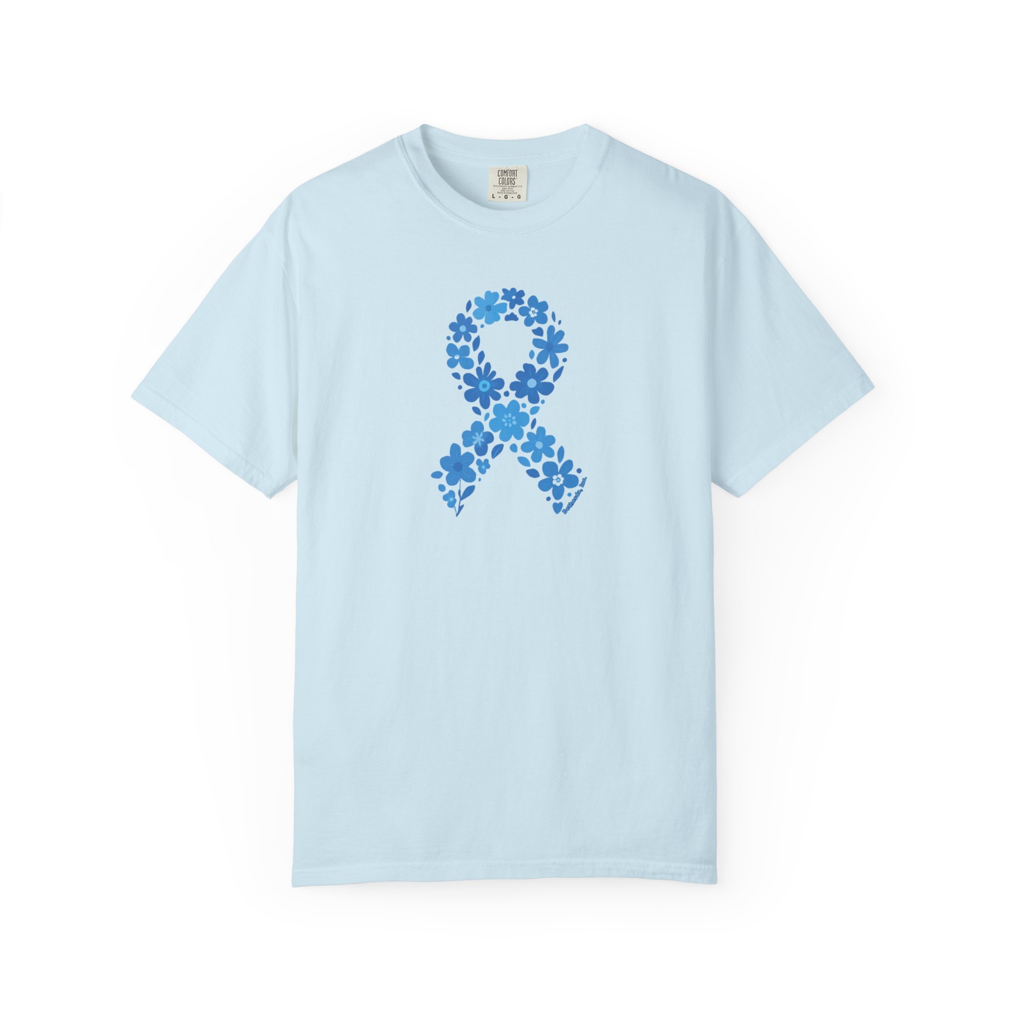 Floral Blue Child Abuse Awareness Ribbon Comfort Colors® Tee