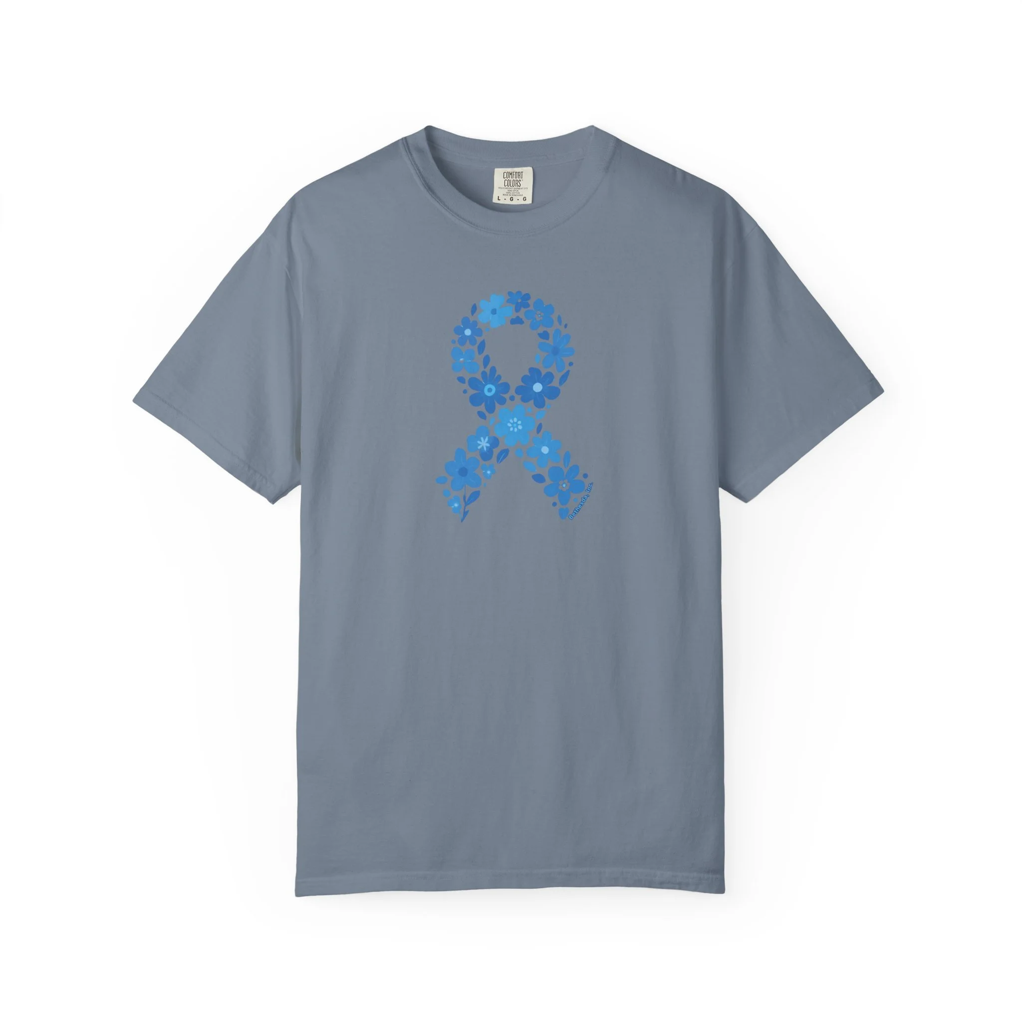 Floral Blue Child Abuse Awareness Ribbon Comfort Colors® Tee