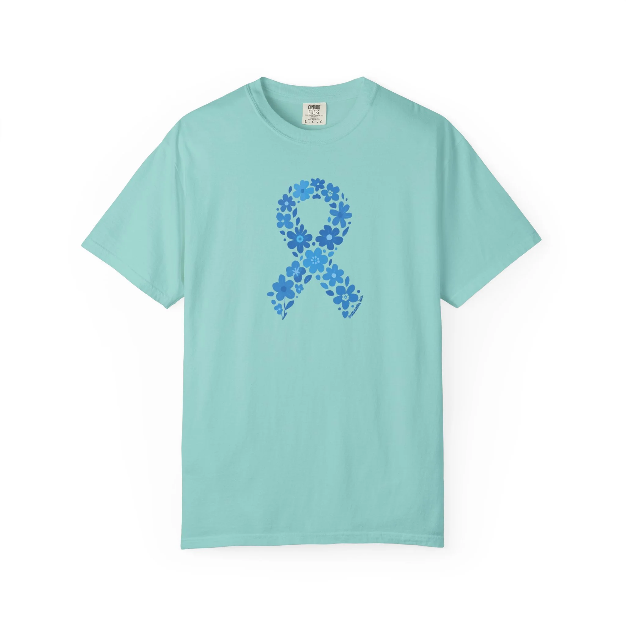 Floral Blue Child Abuse Awareness Ribbon Comfort Colors® Tee