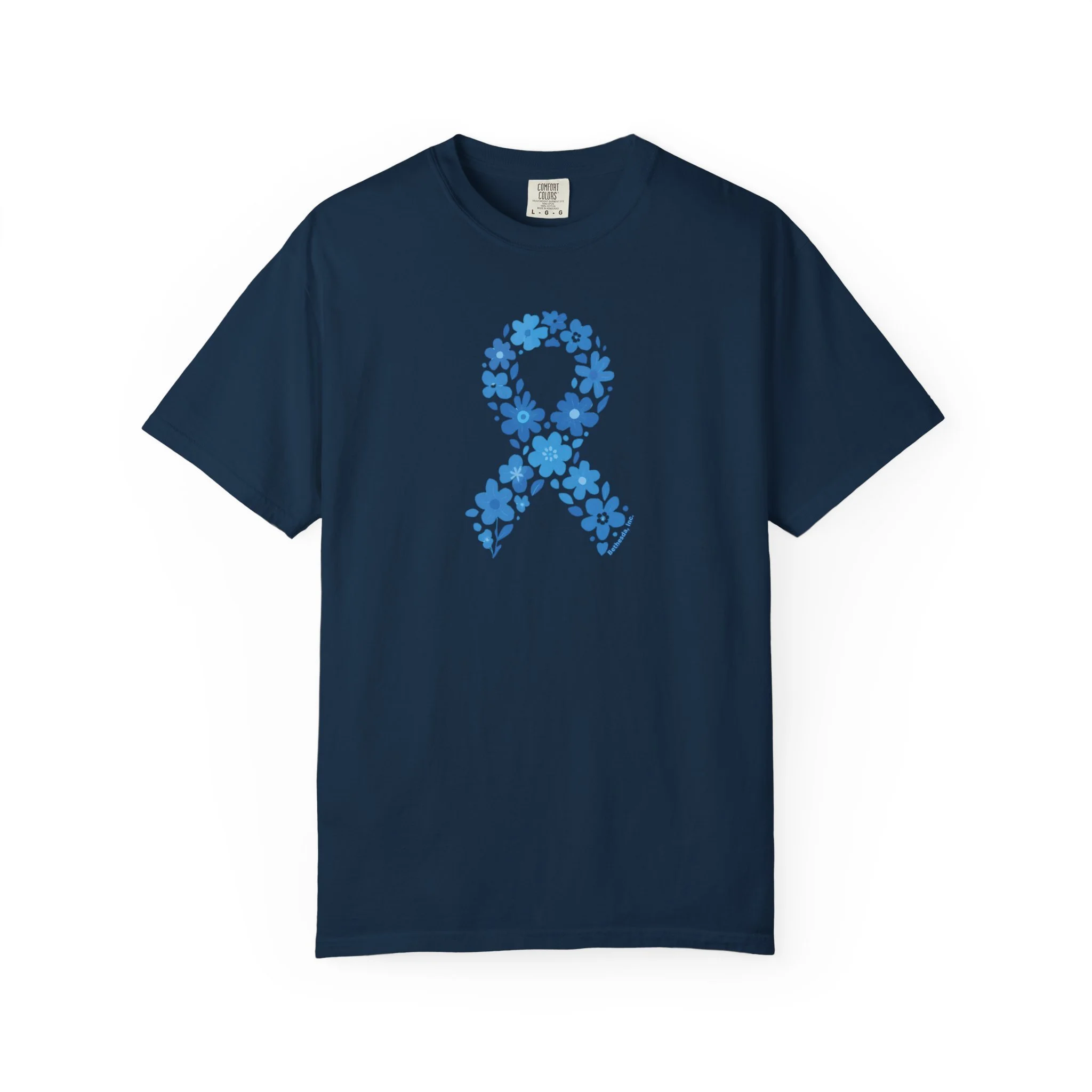 Floral Blue Child Abuse Awareness Ribbon Comfort Colors® Tee
