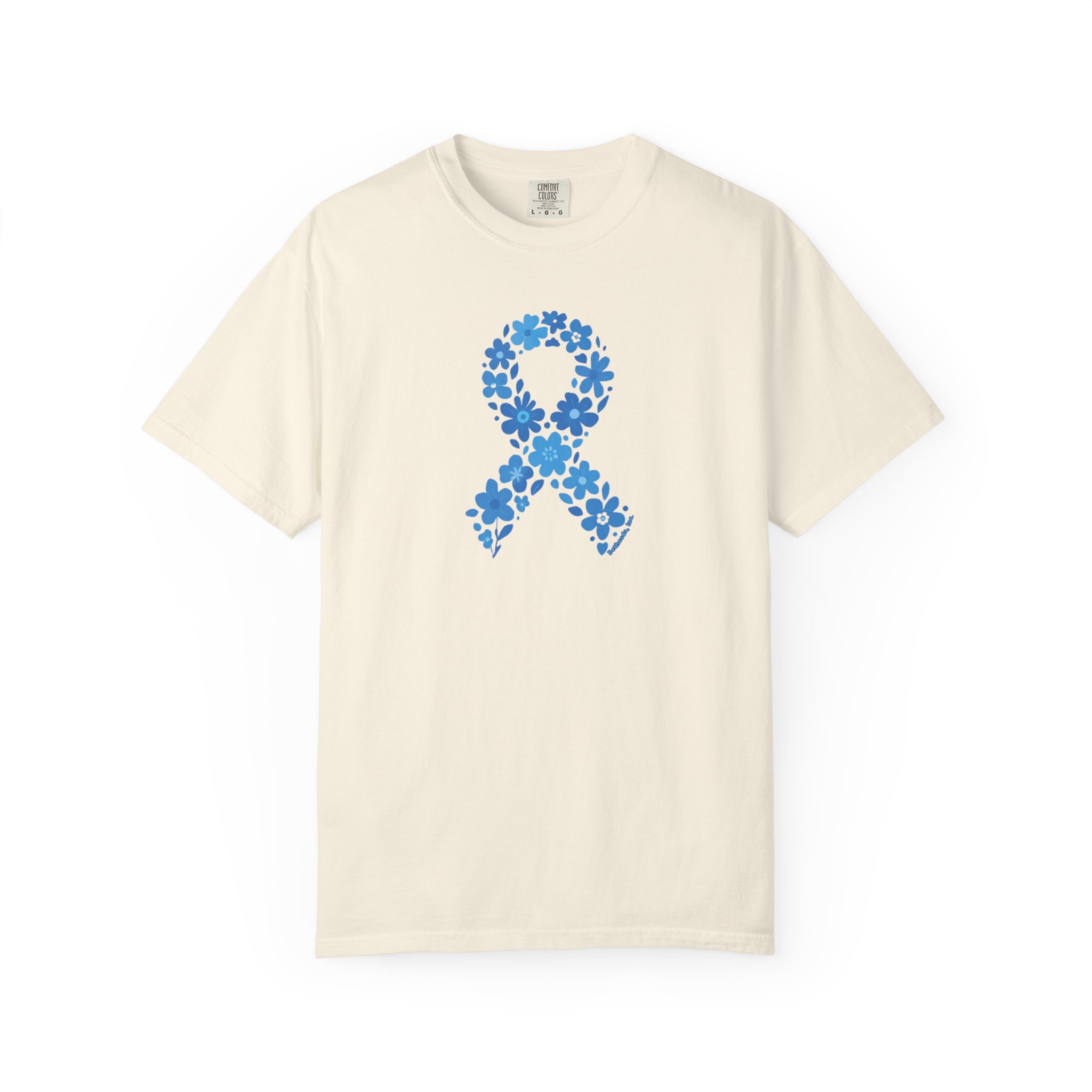 Floral Blue Child Abuse Awareness Ribbon Comfort Colors® Tee