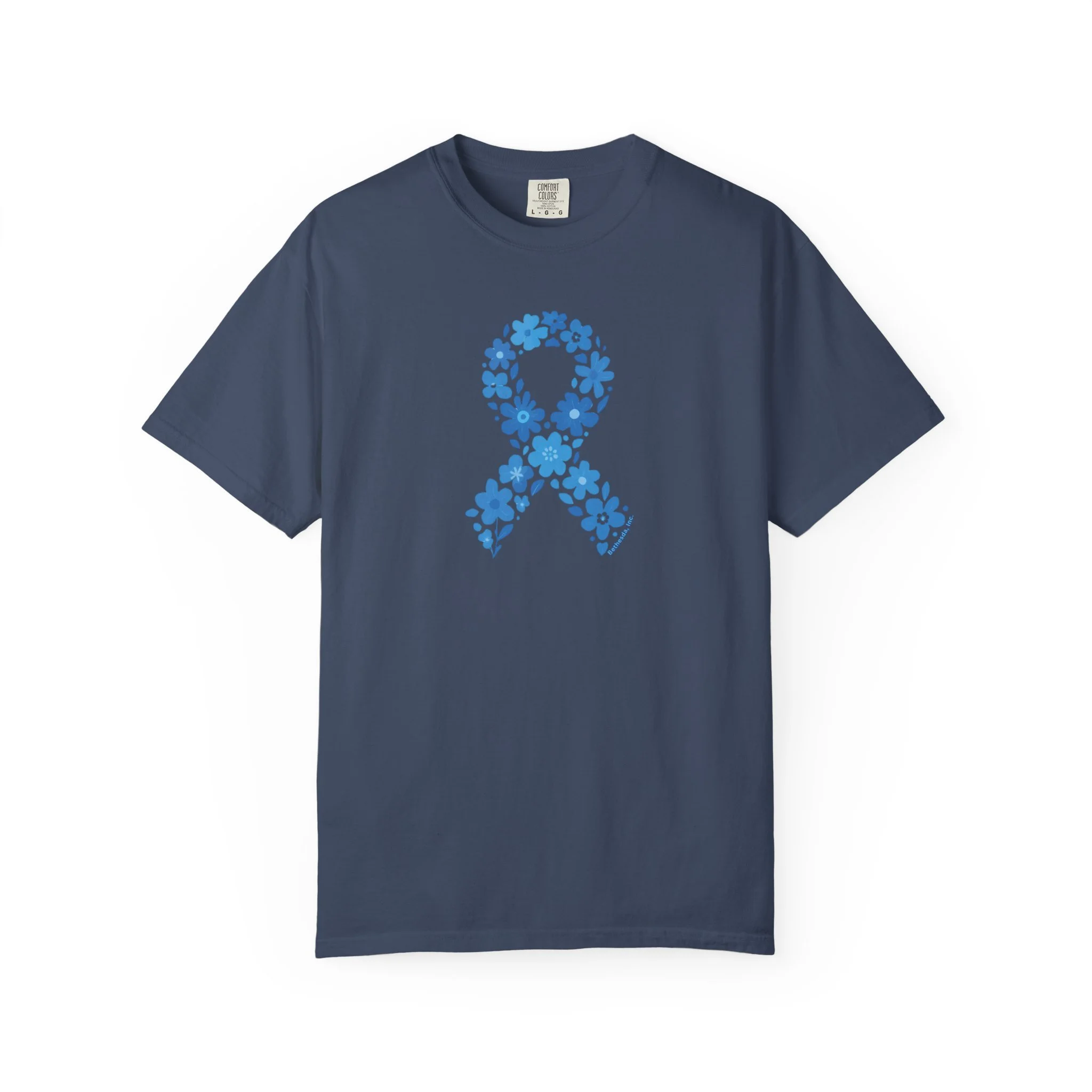 Floral Blue Child Abuse Awareness Ribbon Comfort Colors® Tee