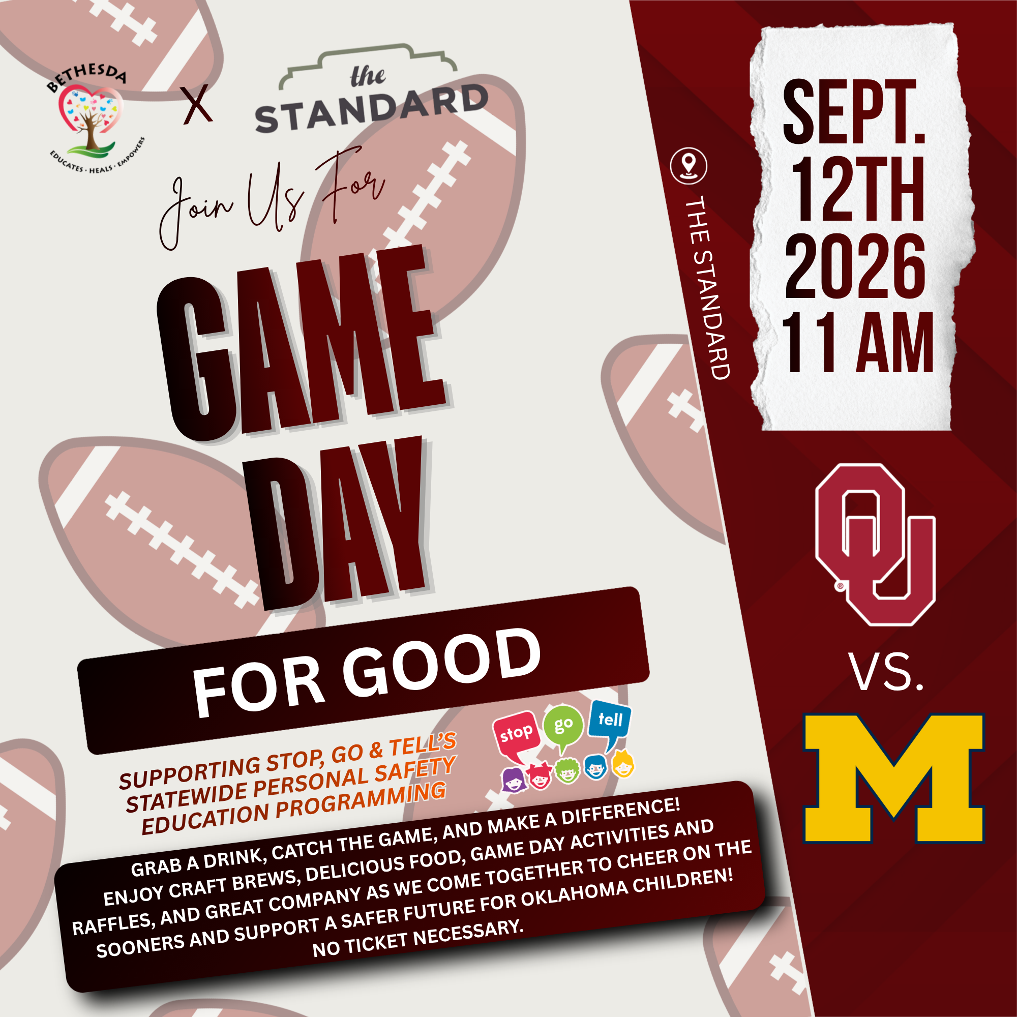 Game Day for Good: OU vs. Michigan Watch Party