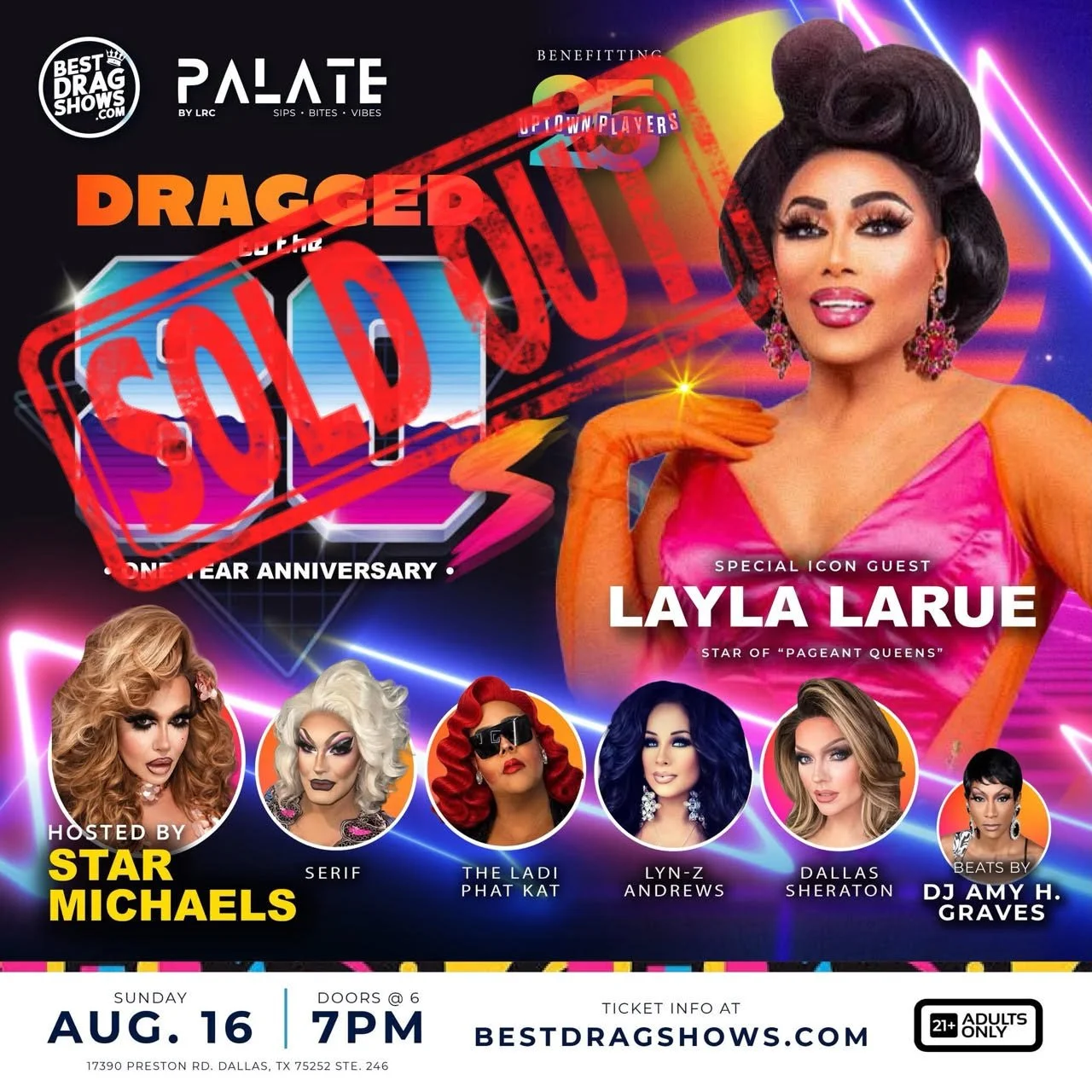Sasha Soirée : Dragged to the 80s | 8.16.26 | 7pm (CLICK GRAPHIC TO BUY)