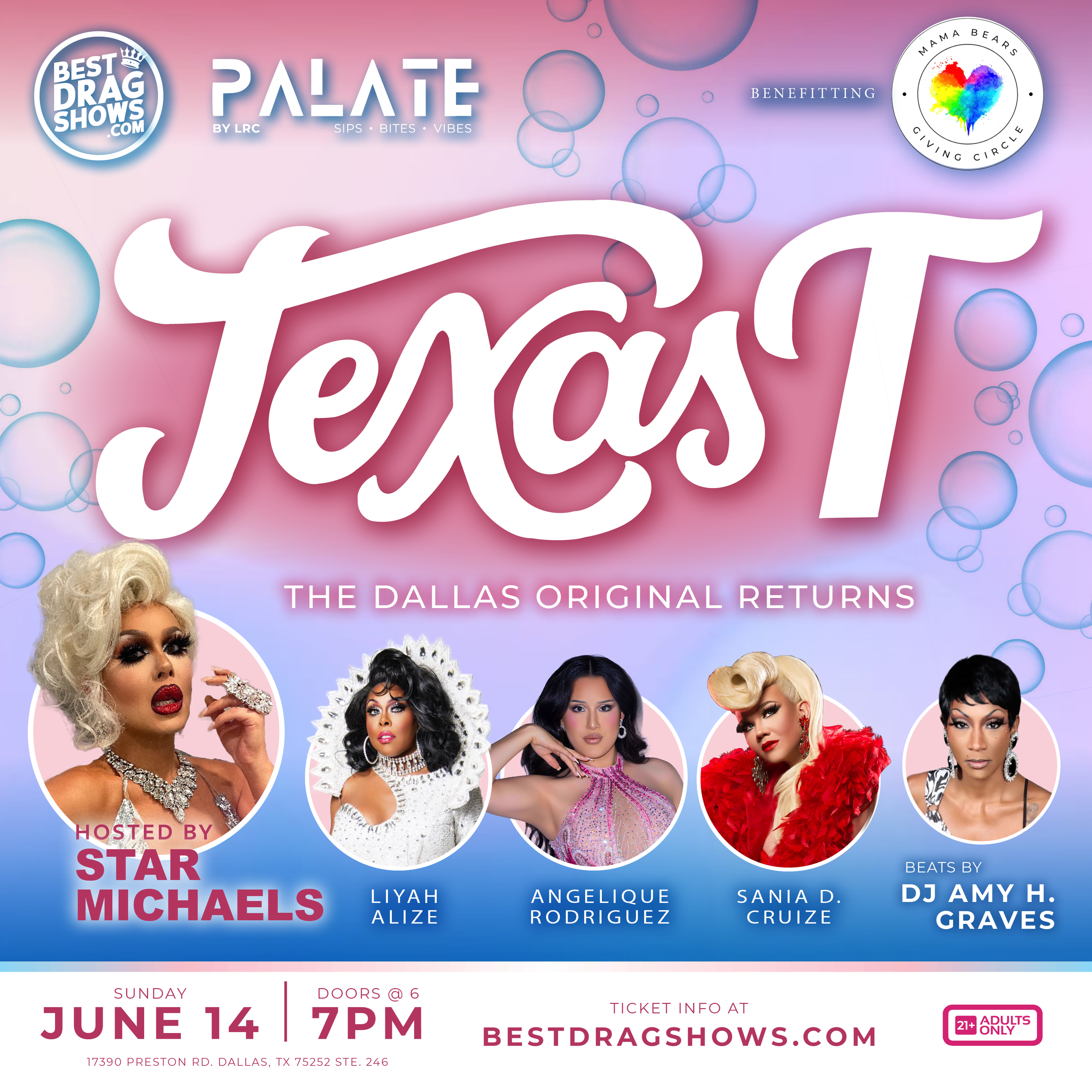 Sasha Soirée : Texas T | 6.14.26 | 7pm (CLICK GRAPHIC TO BUY)