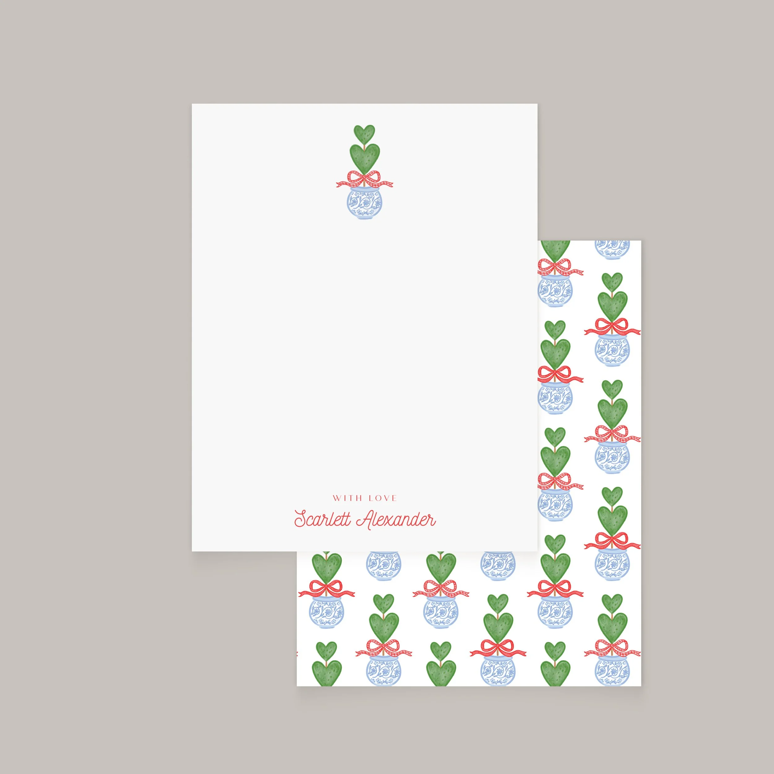 Heart Topiary Notecard