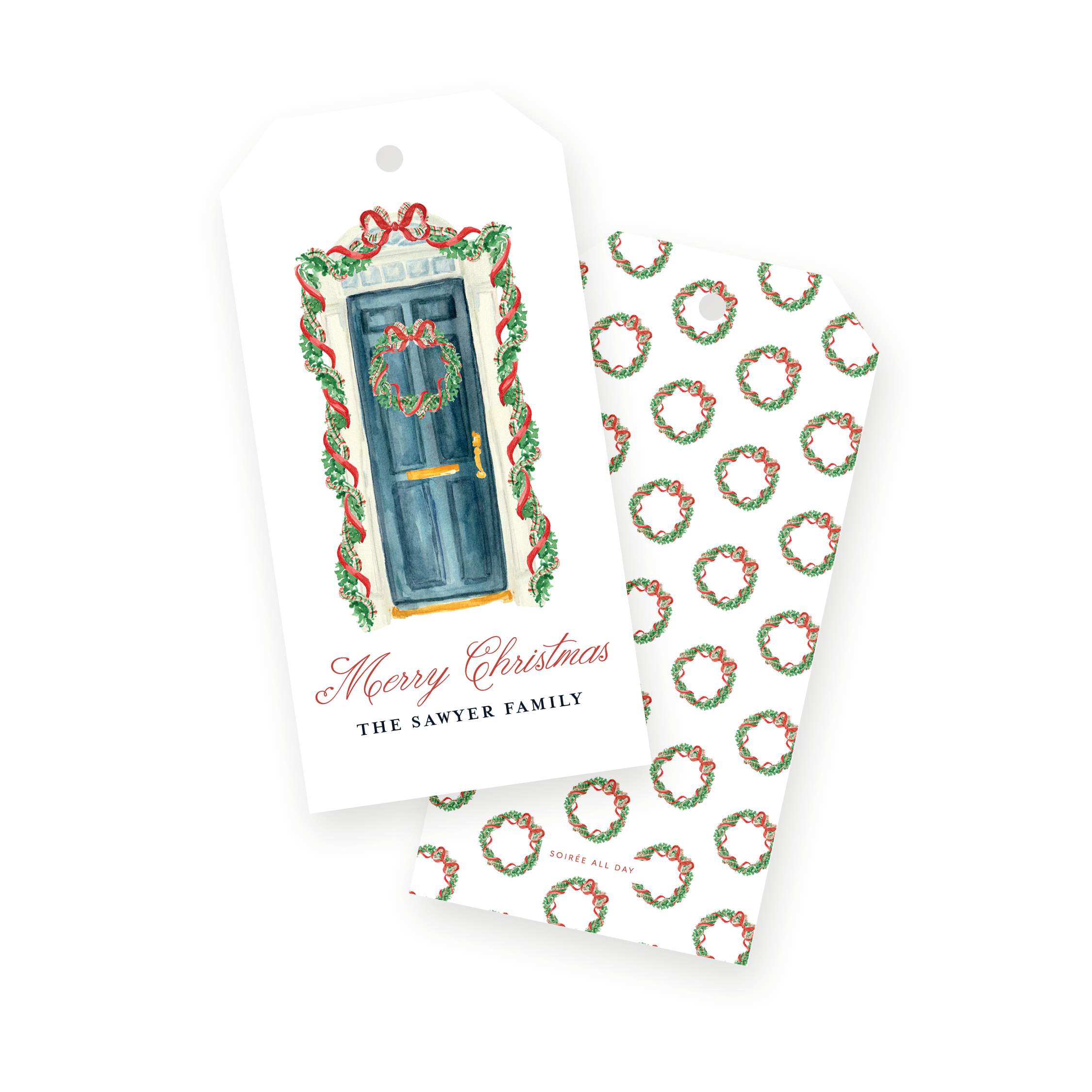 Grandmillennial Greetings Gift Tag | Decorated Door