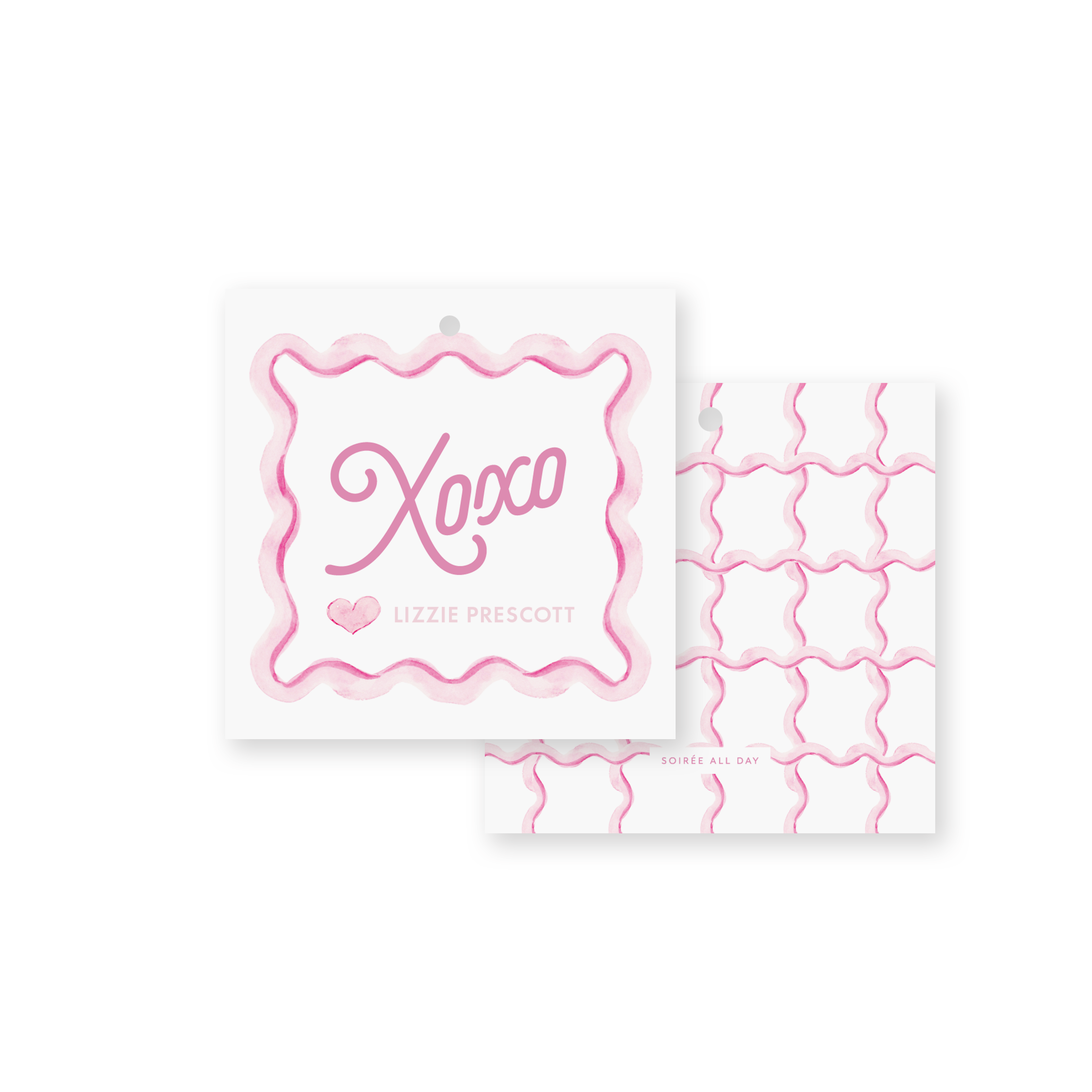 XOXO Scallop Gift Tag