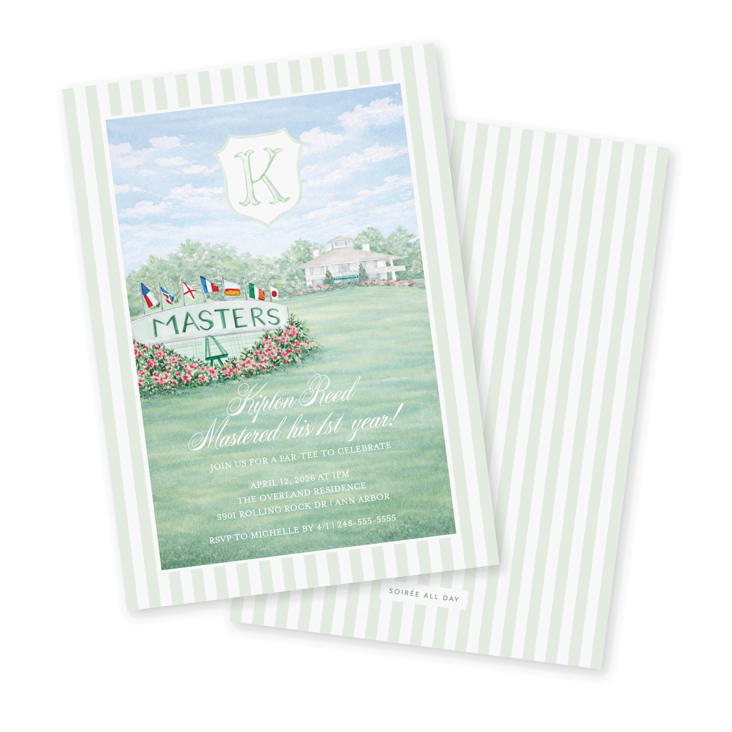 Mastered 1st Year | Seafoam Stripe