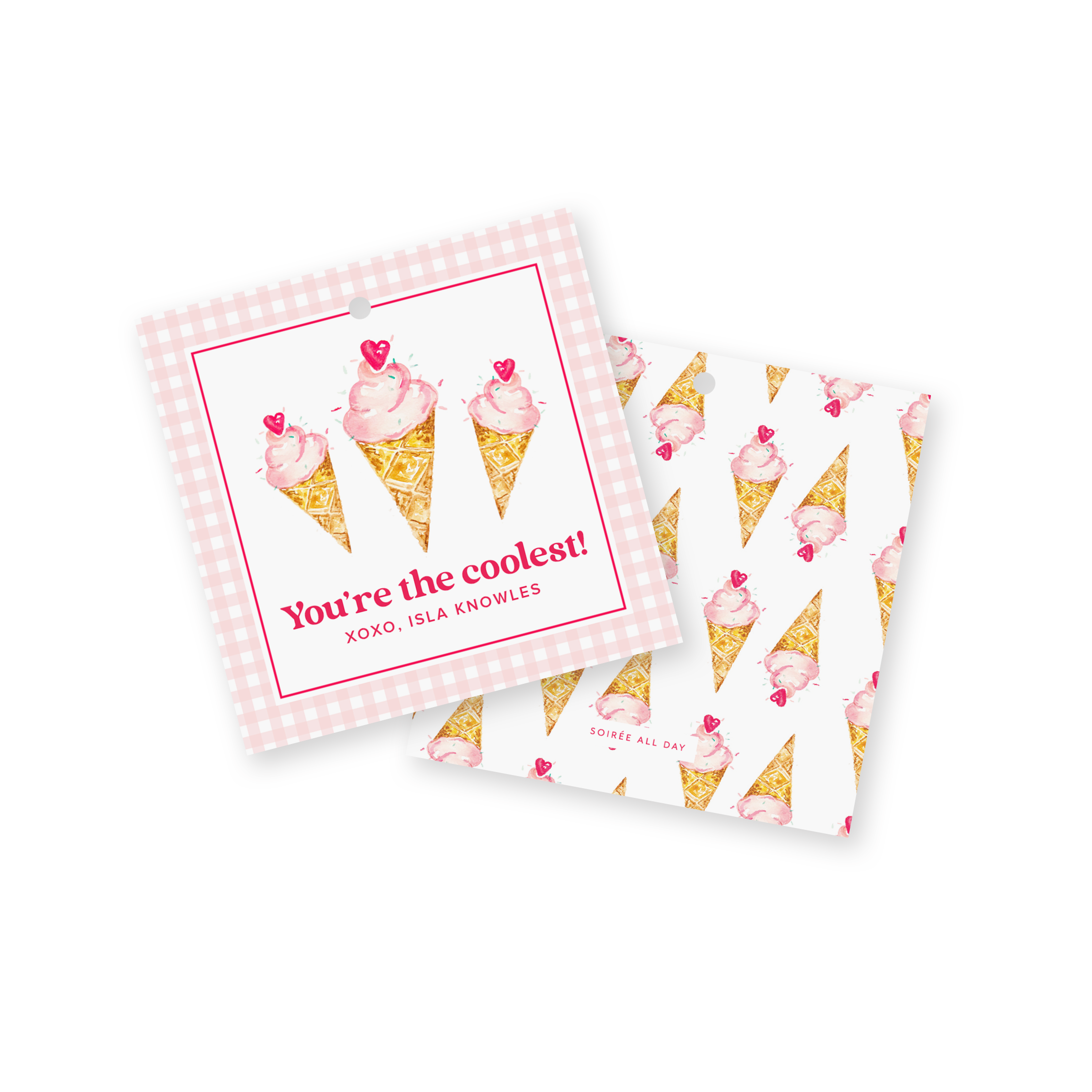 Ice Cream Cone Classroom Valentine