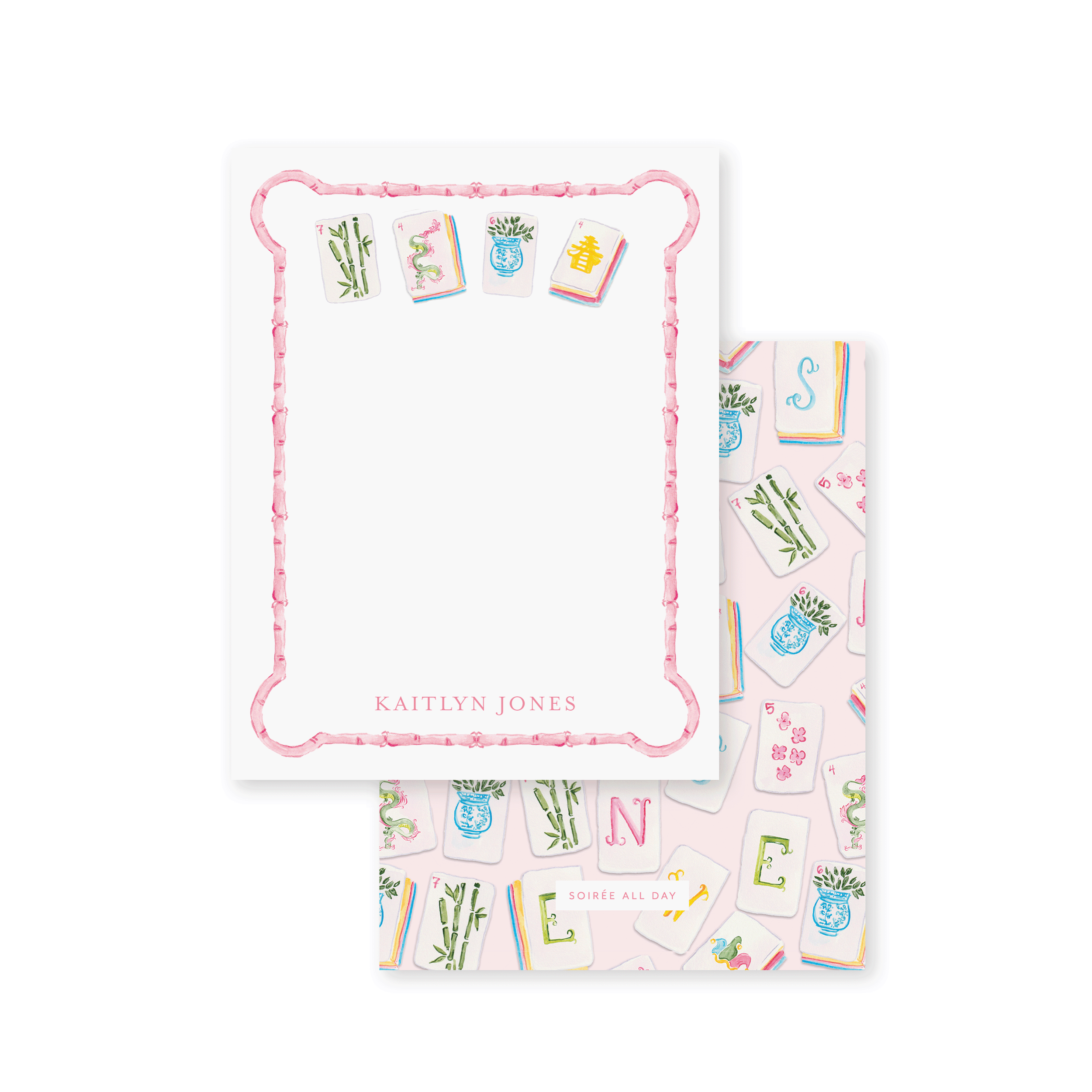 Mahjong in Bloom Tile Stationery 1.png