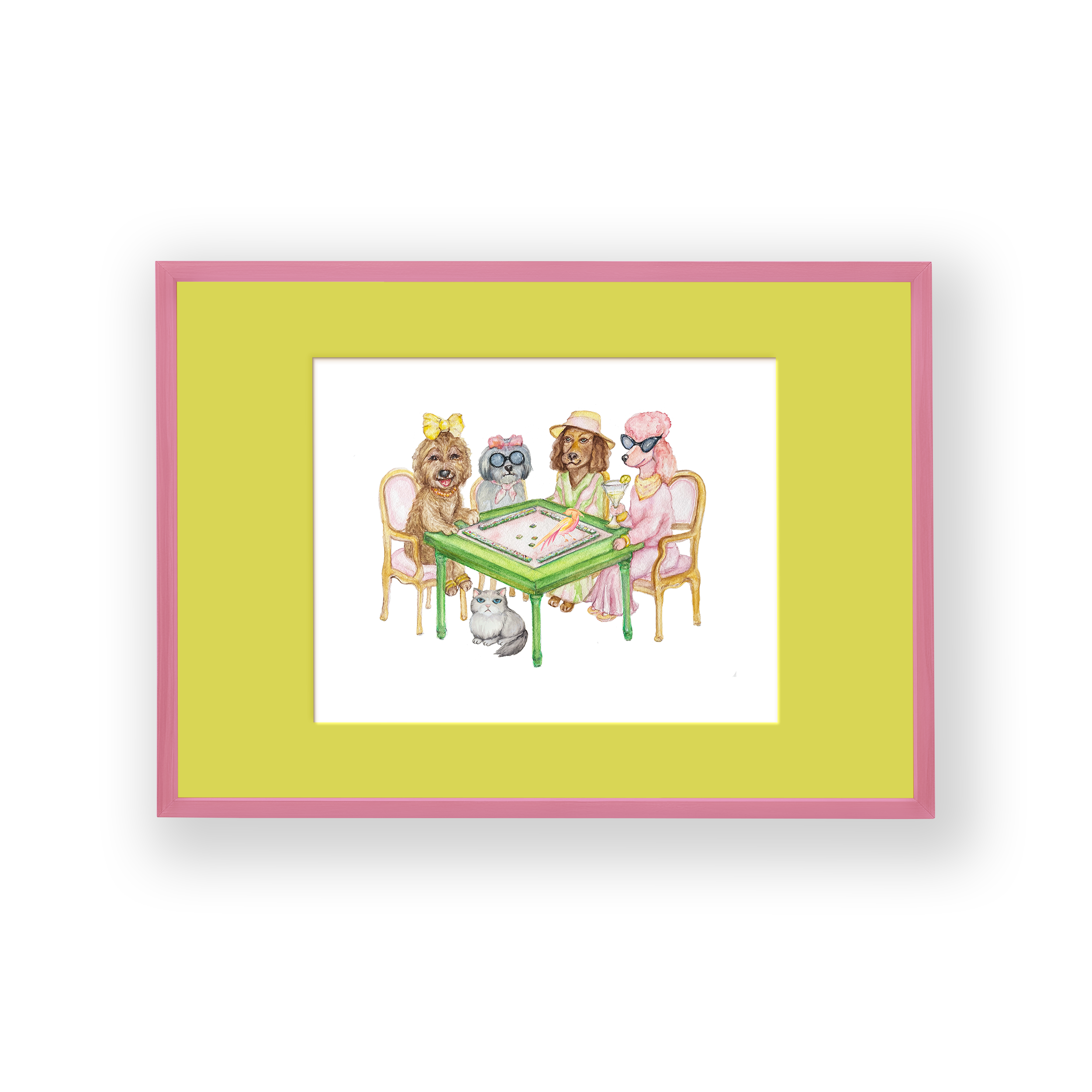 Green Frame Pets Playing Mahj.png